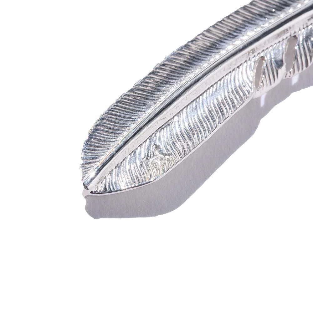 First Arrow's Silver Feather Pendant M P-519 - Image 5