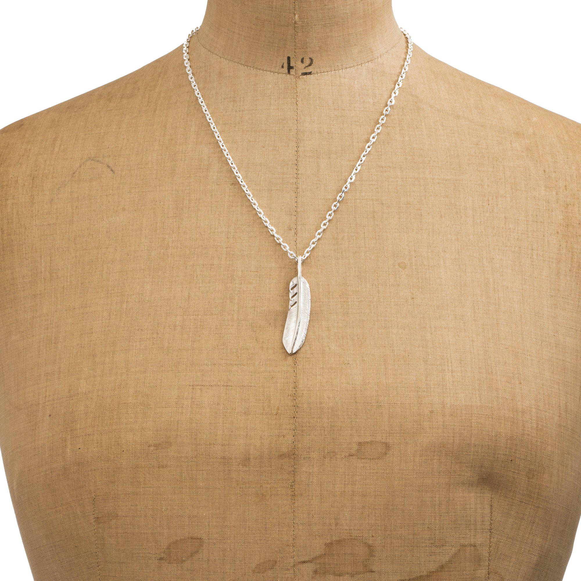 First Arrow's Silver Feather Pendant M P-519 - Image 6