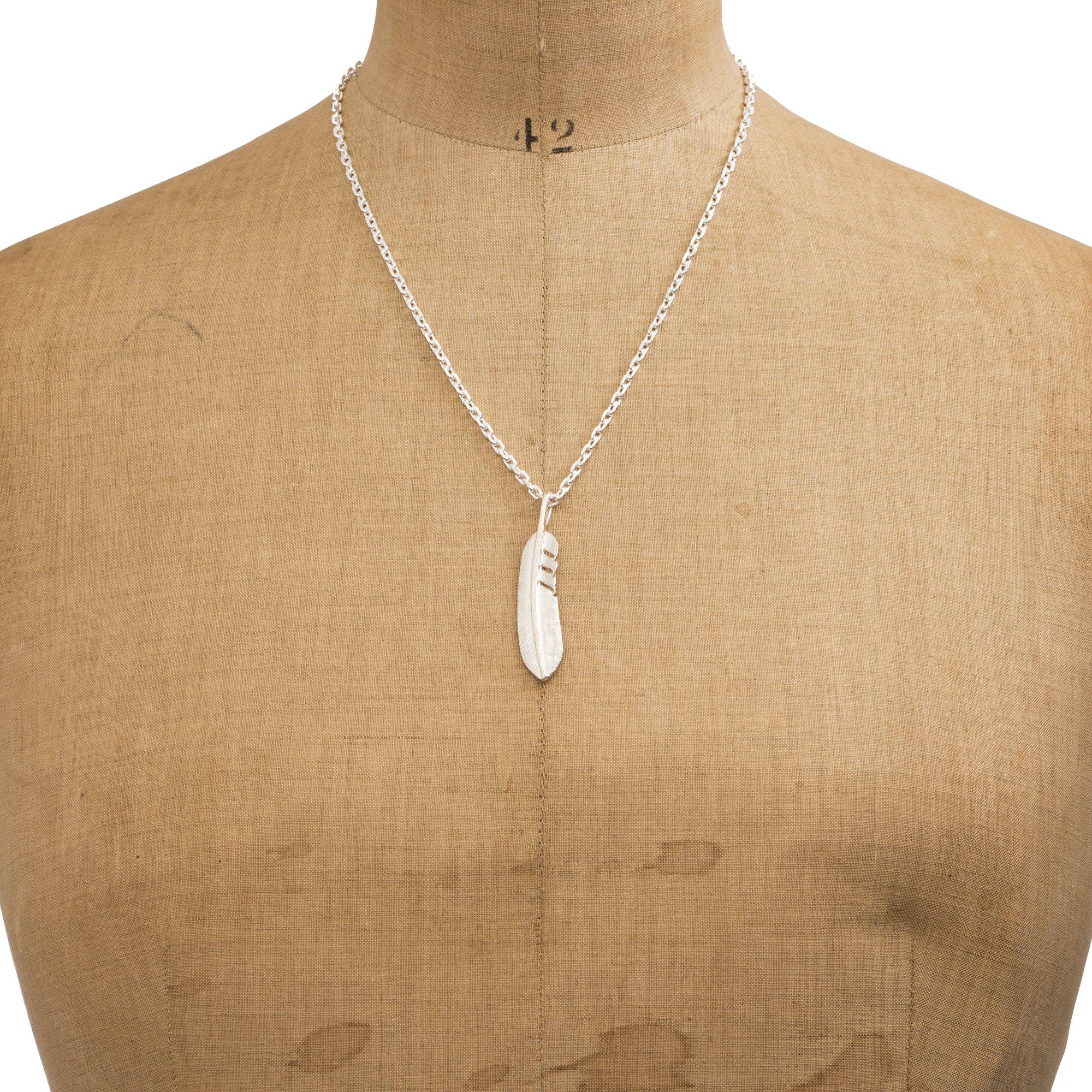 First Arrow's Silver Feather Pendant M P-519 - Image 7