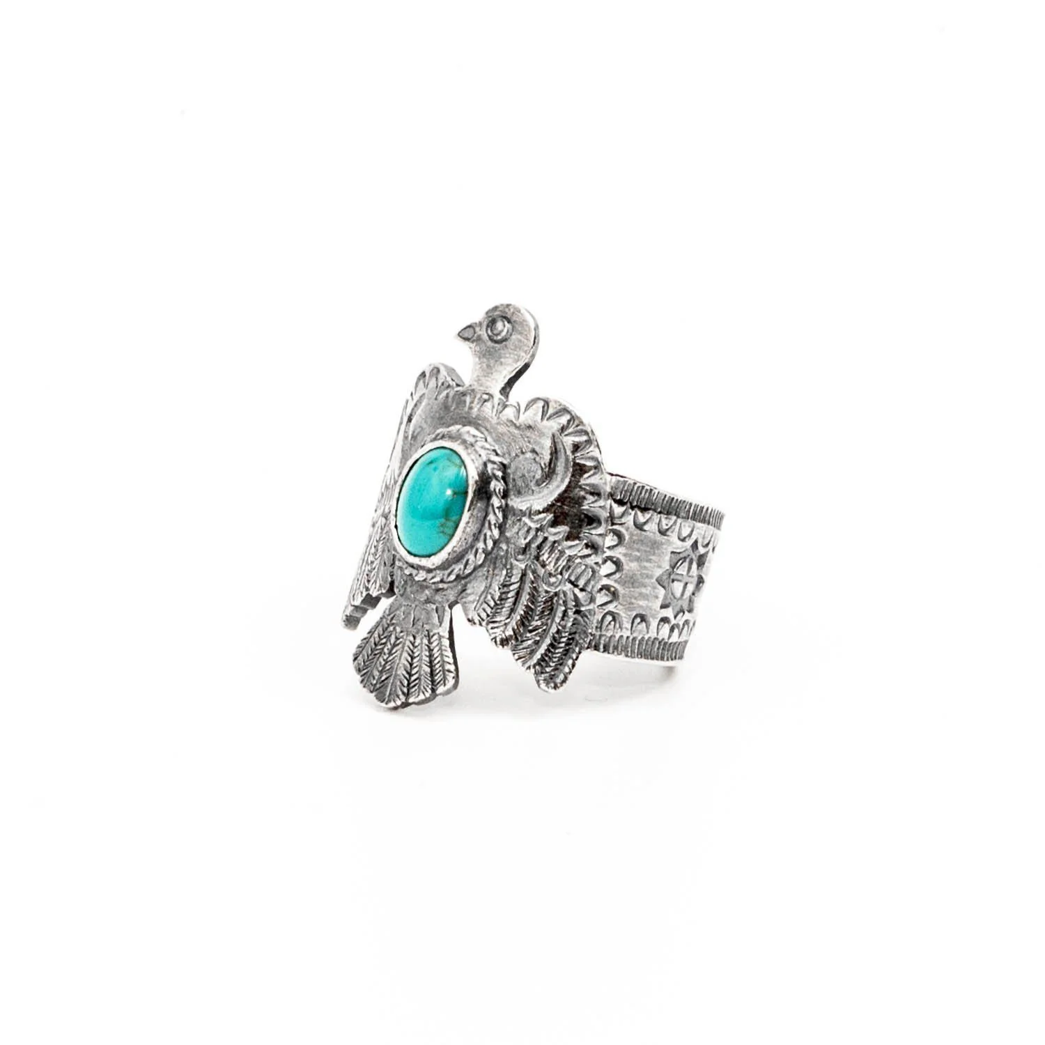First Arrow's Thunderbird ring with turquoise R-150 - Image 2
