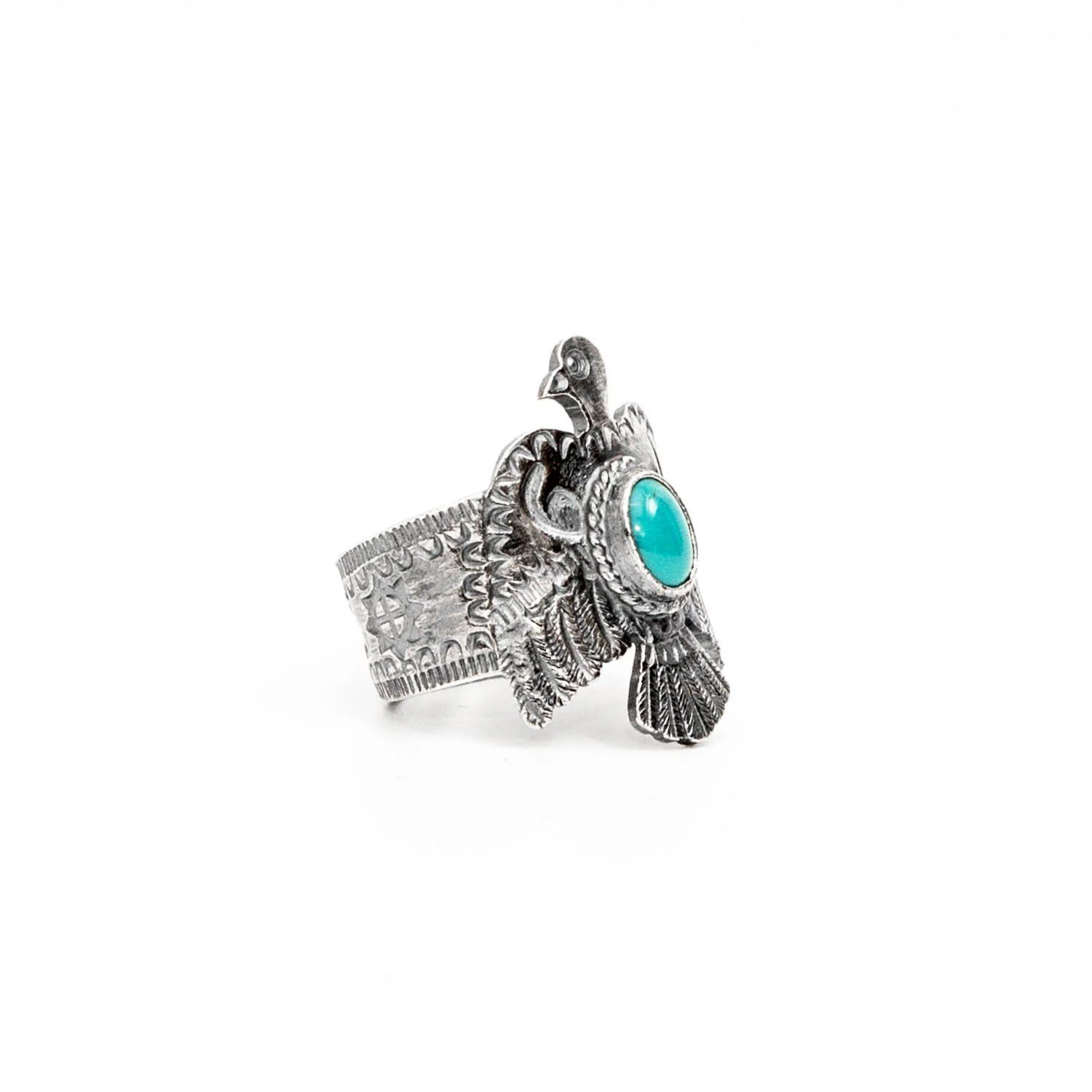 First Arrow's Thunderbird ring with turquoise R-150 - Image 3