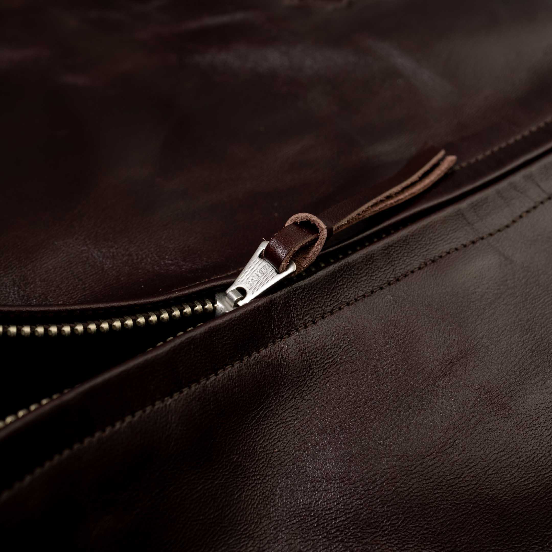 Fountain Head Leathers Alpha Horsehide Leather Jacket Brown - Image 8