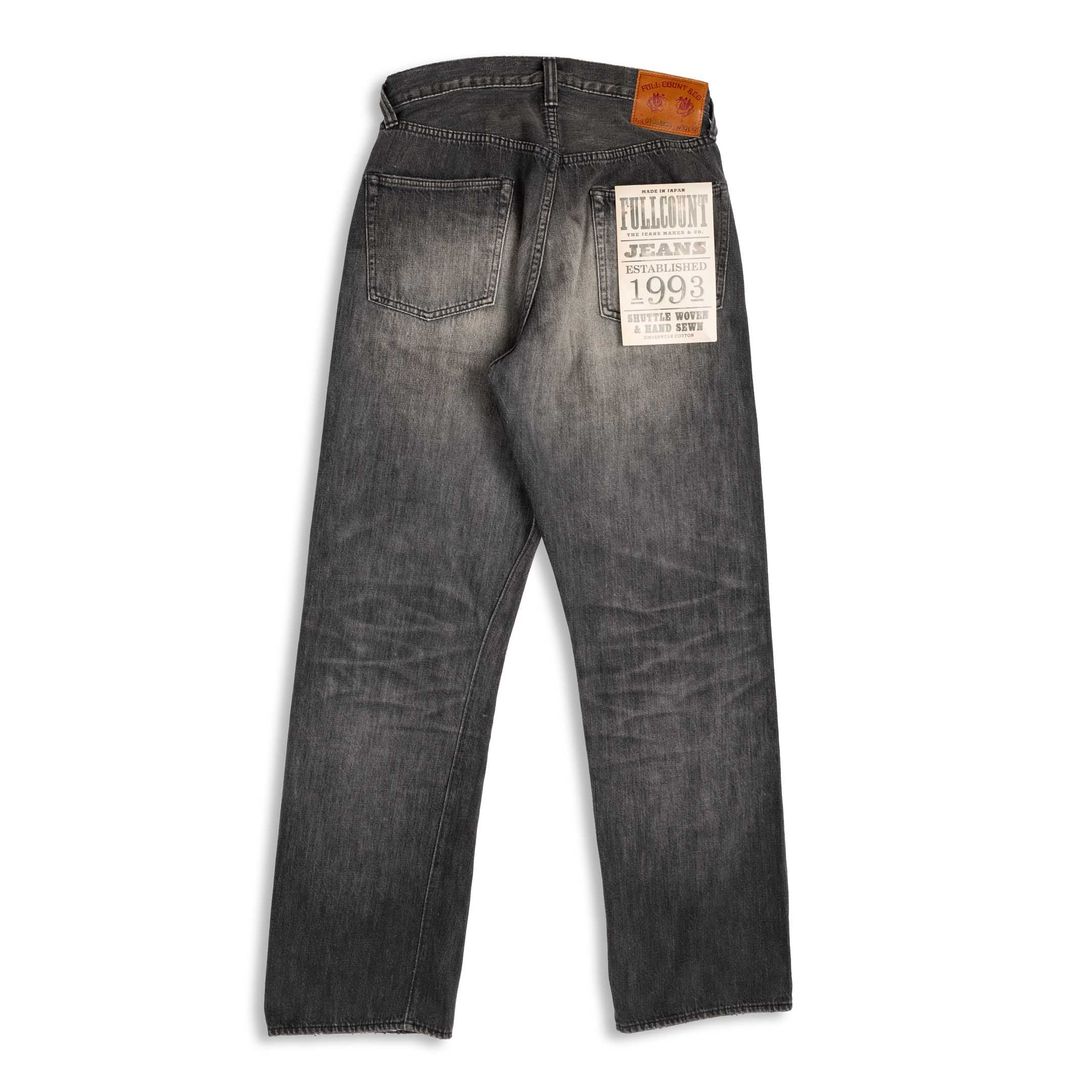 Full Count 0105 'Super Smooth' Dartford Jean Black - Image 2