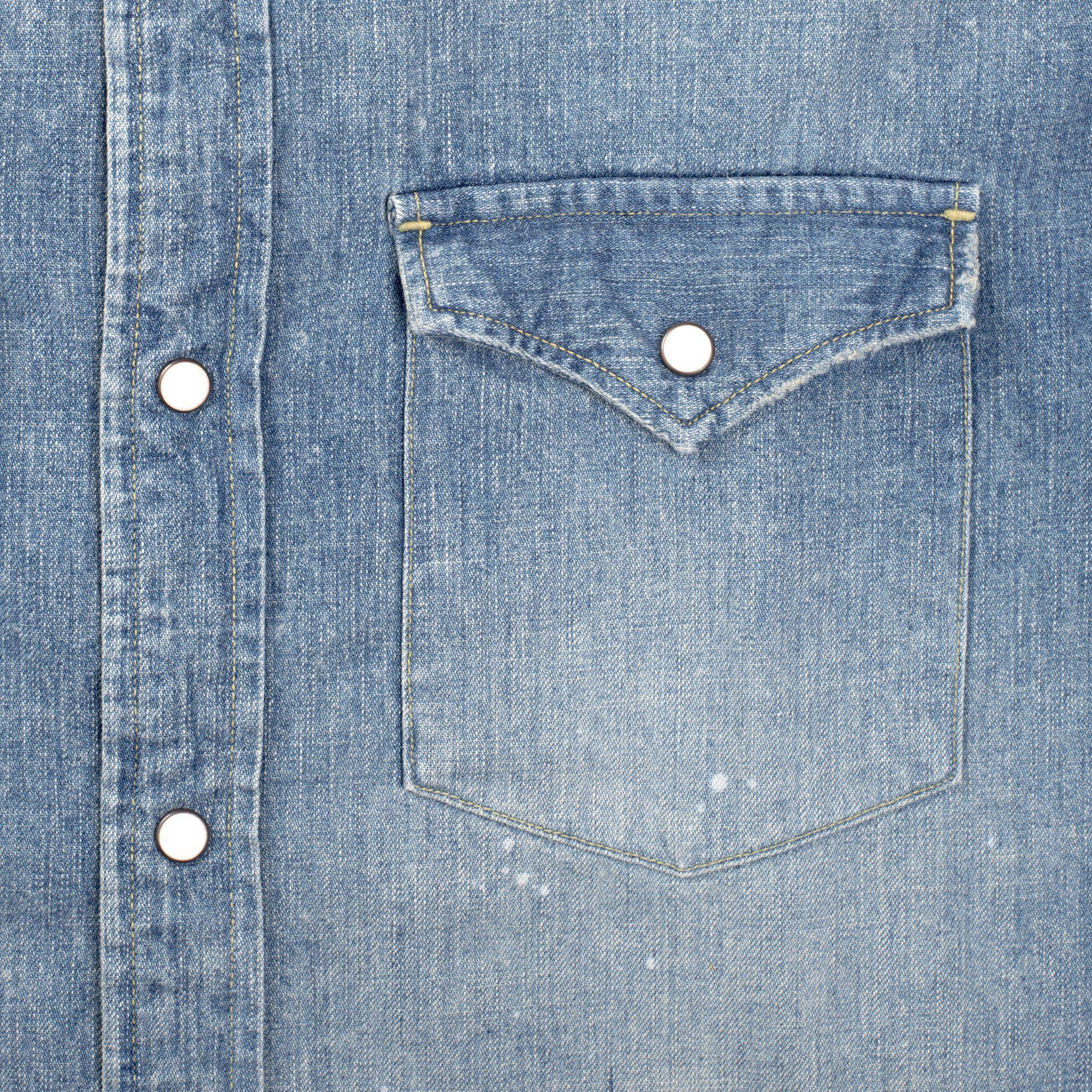 Full Count 4894HW Denim Western Shirt - Image 4