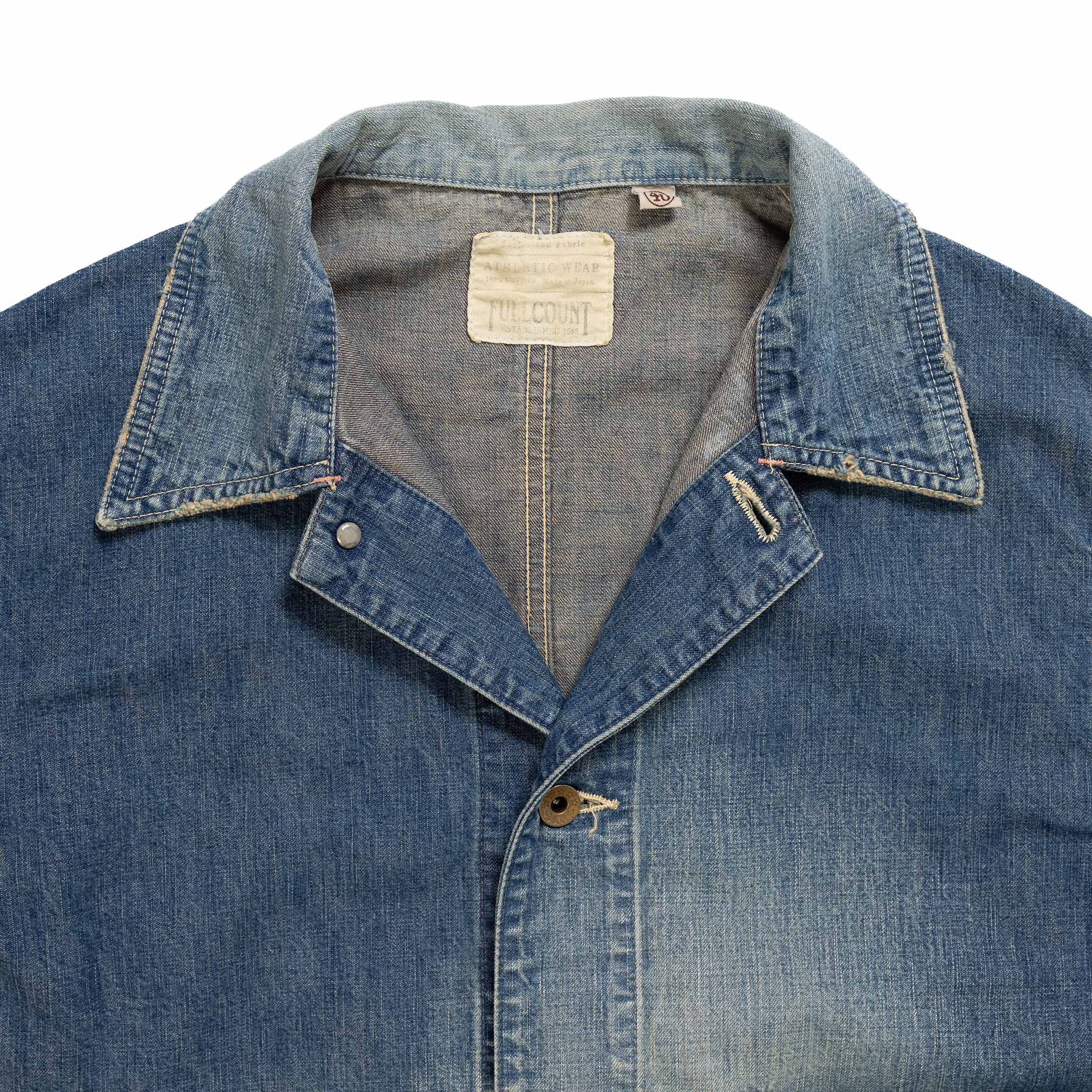 Full Count Denim Chore Jacket HW Indigo Blue - Image 4