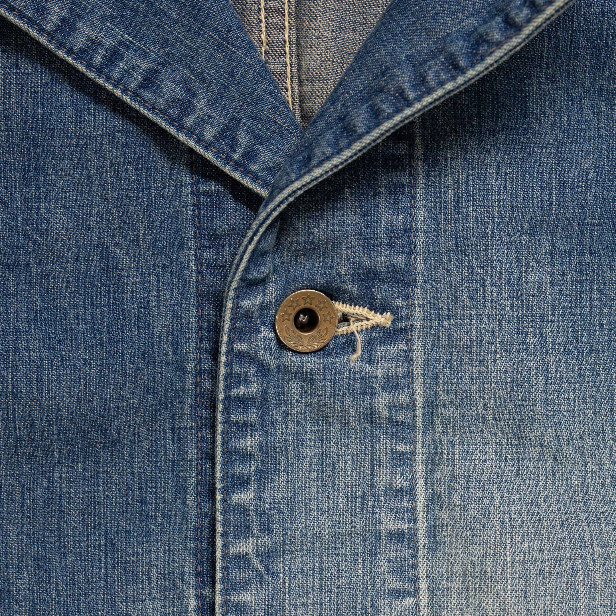 Full Count Denim Chore Jacket HW Indigo Blue - Image 5