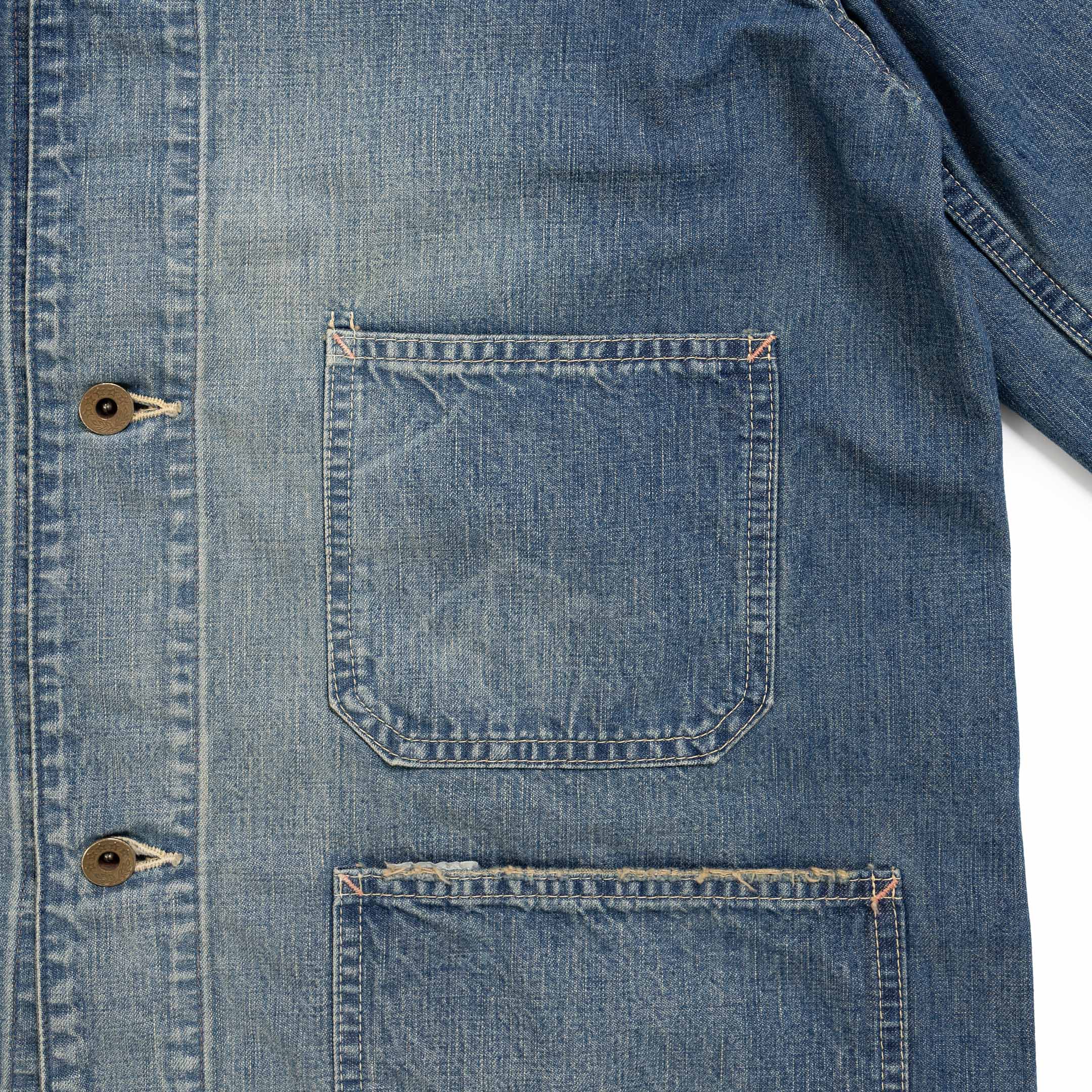 Full Count Denim Chore Jacket HW Indigo Blue - Image 6