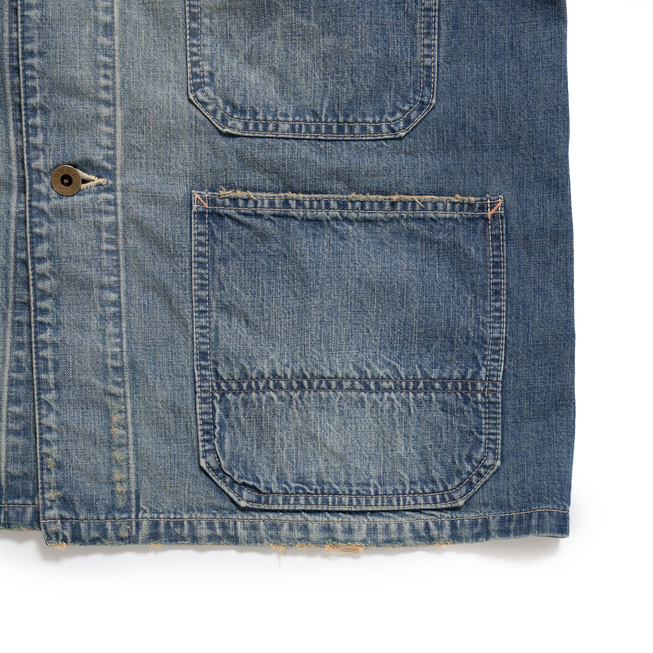 Full Count Denim Chore Jacket HW Indigo Blue - Image 7