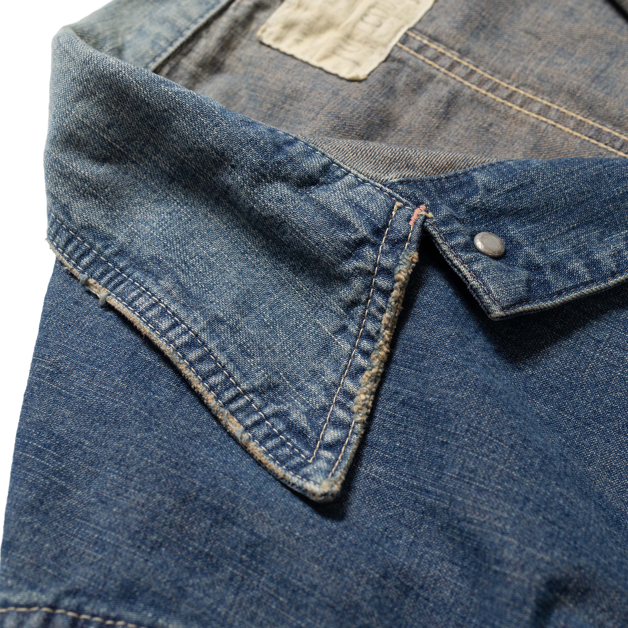 Full Count Denim Chore Jacket HW Indigo Blue - Image 9