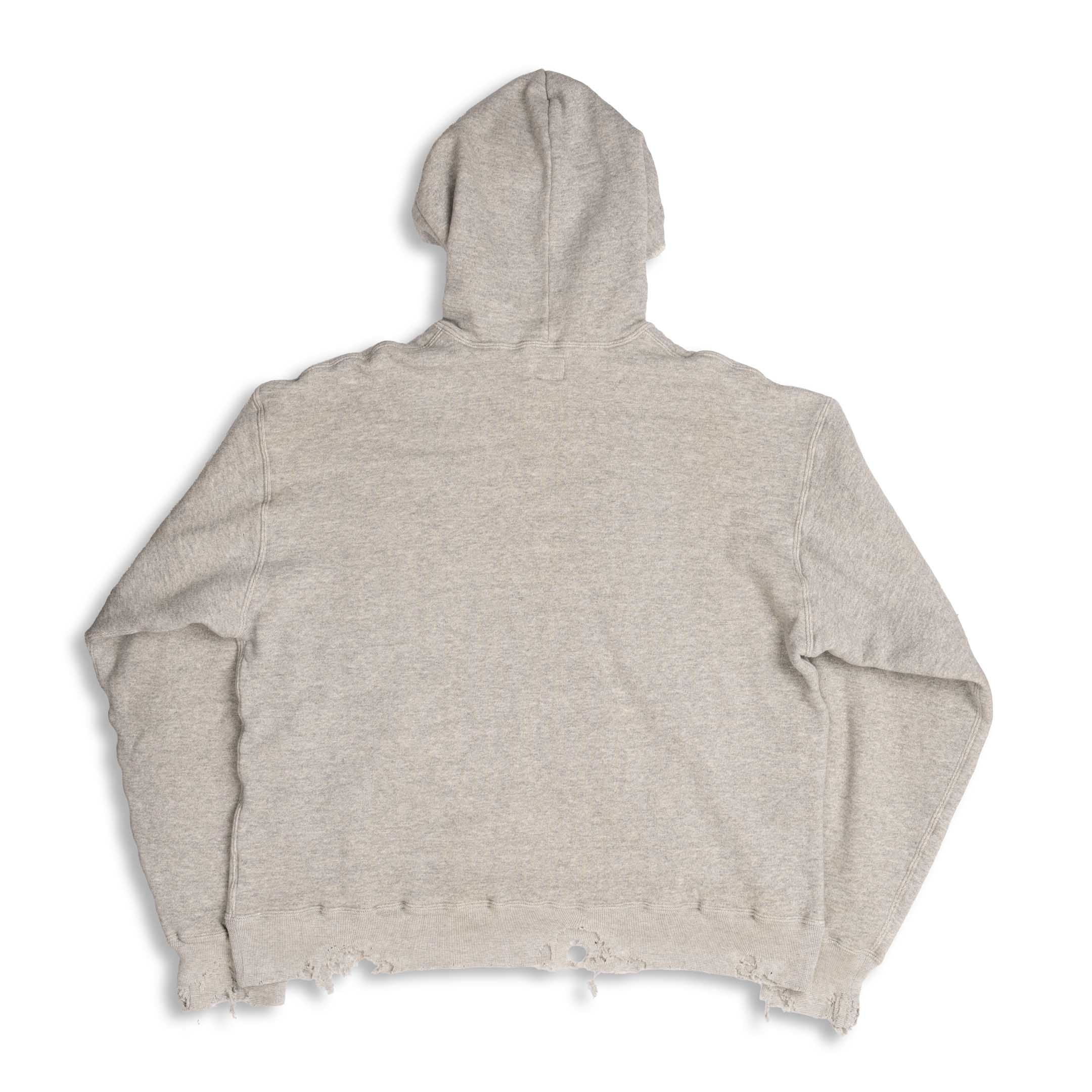 Full Count Double Face Hooded Sweatshirt VF Grey - Image 2
