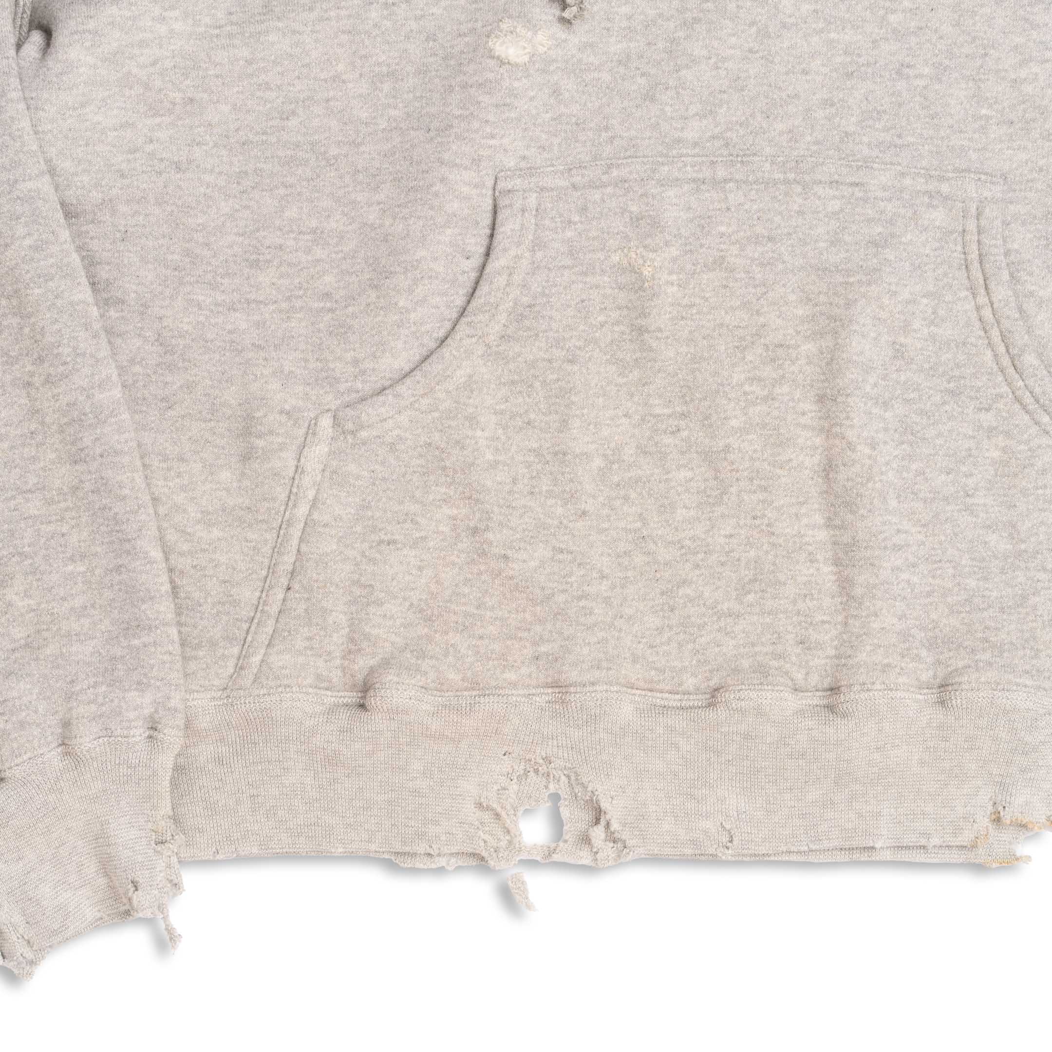 Full Count Double Face Hooded Sweatshirt VF Grey - Image 4