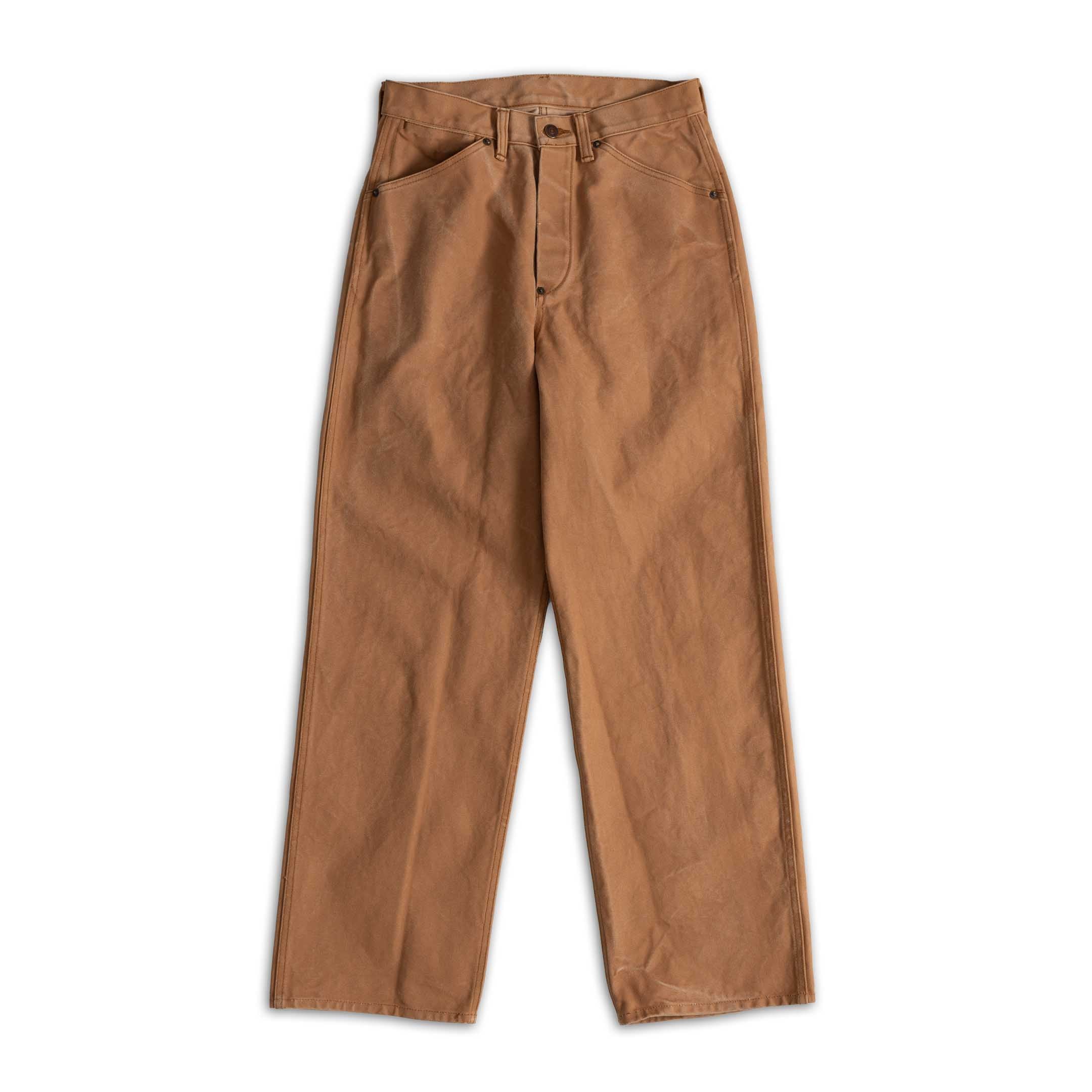 Full Count Persimmon Tannin Dye Heavy Duck Work Pant Brown