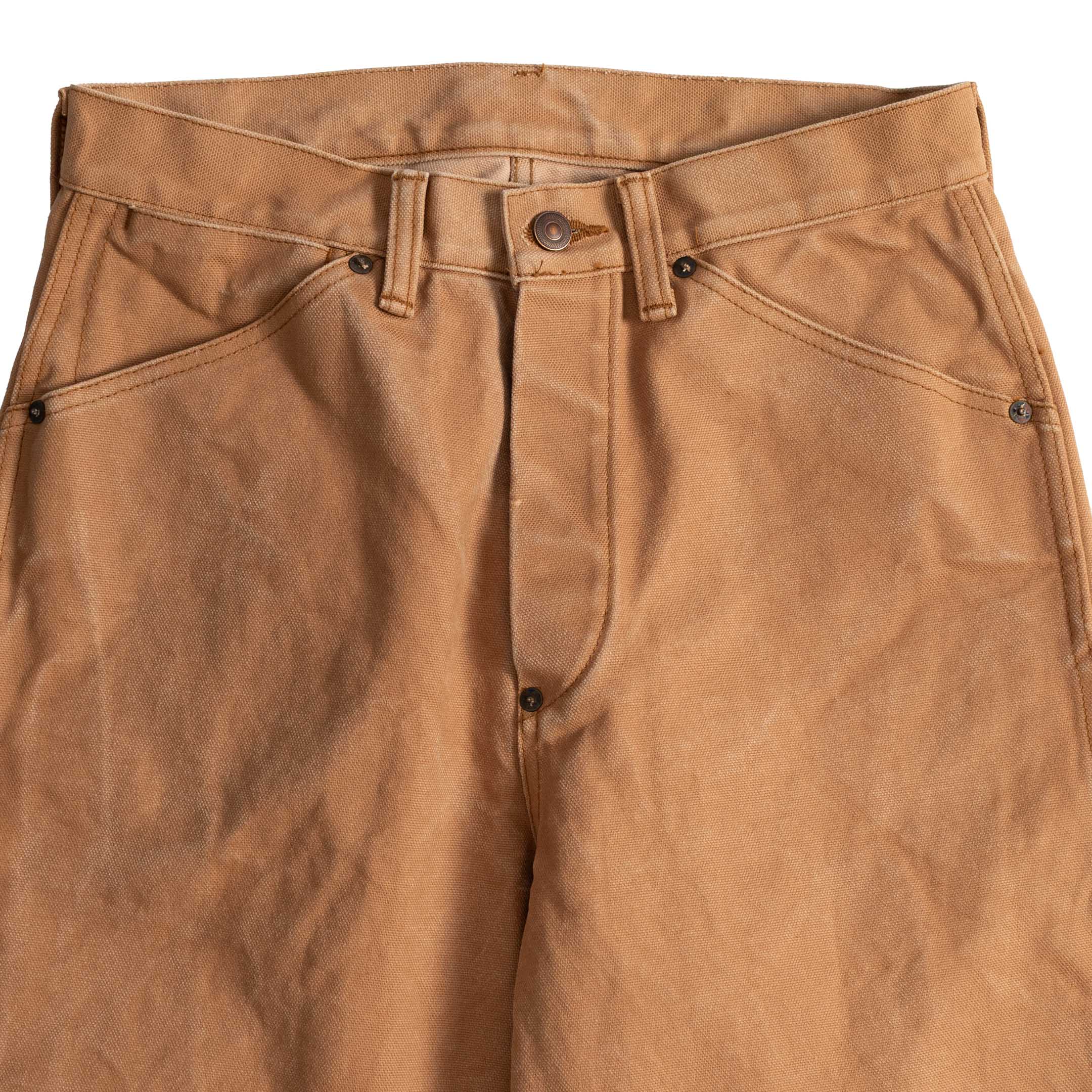 Full Count Persimmon Tannin Dye Heavy Duck Work Pant Brown - Image 3