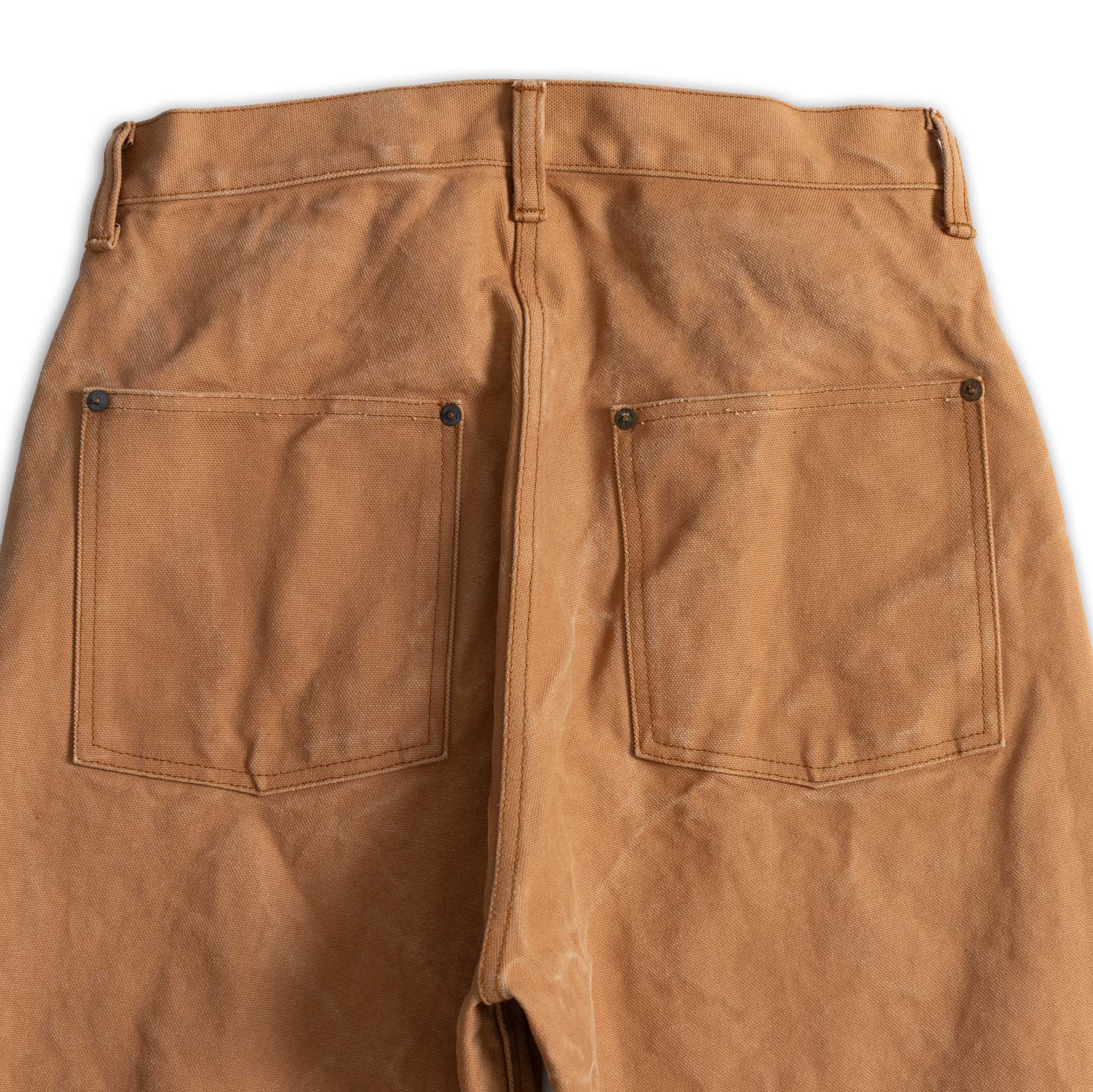 Full Count Persimmon Tannin Dye Heavy Duck Work Pant Brown - Image 6
