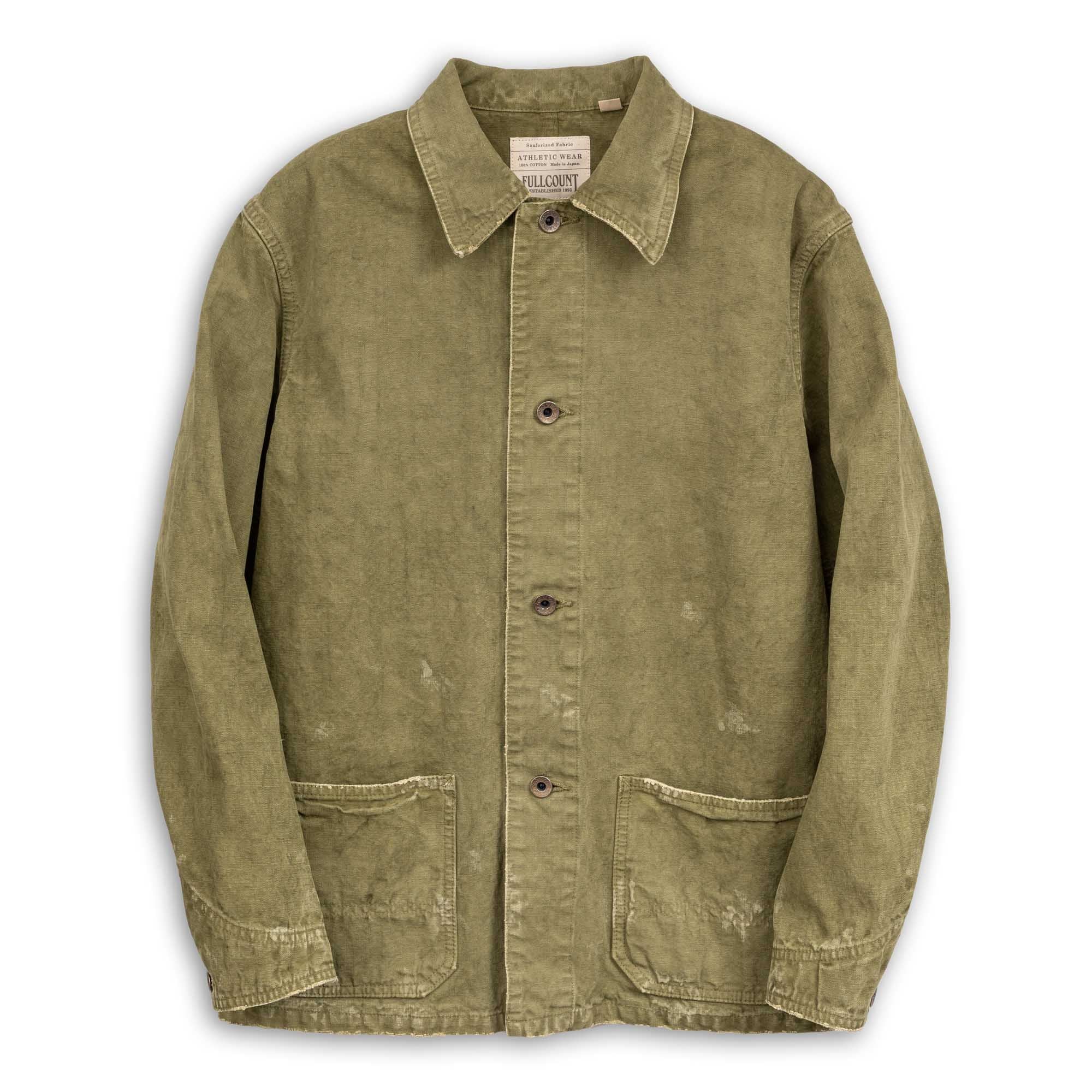 Full Count Tent Cloth Chore Jacket VE (Vintage Effect) Olive Drab