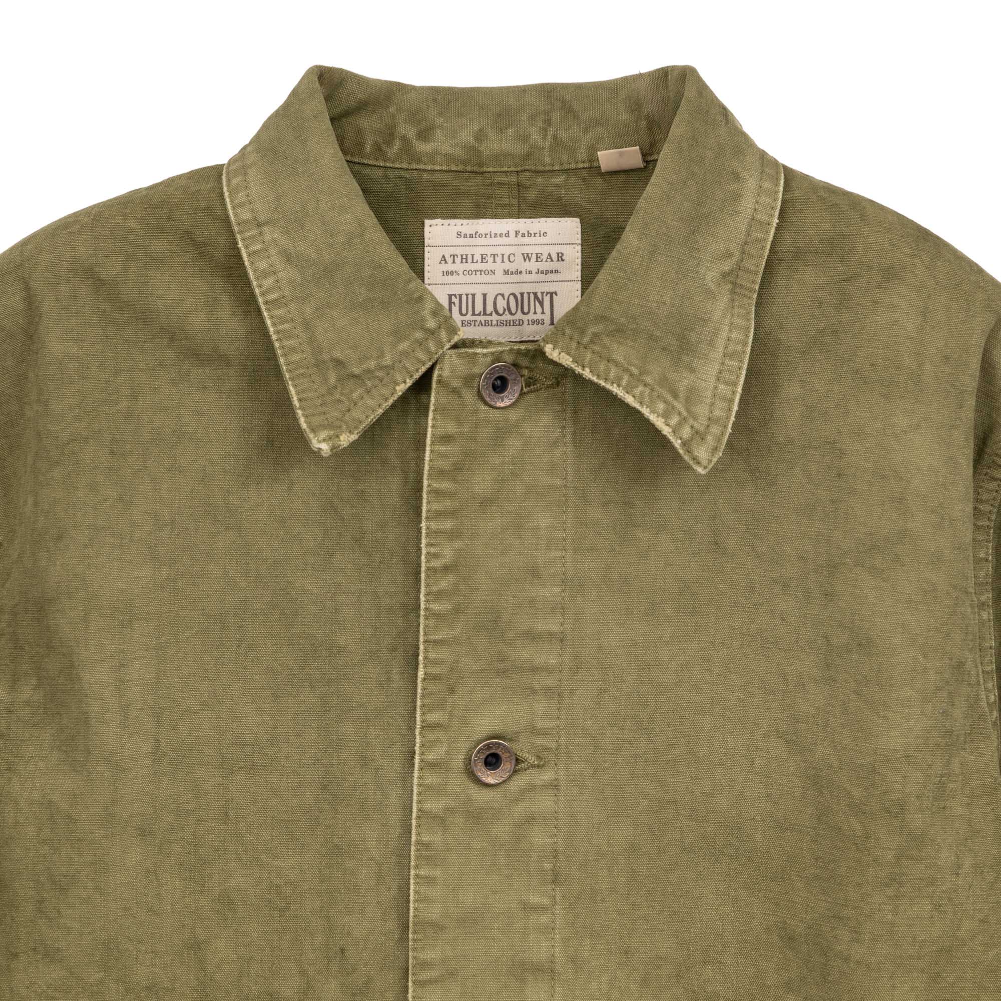 Full Count Tent Cloth Chore Jacket VE (Vintage Effect) Olive Drab - Image 2