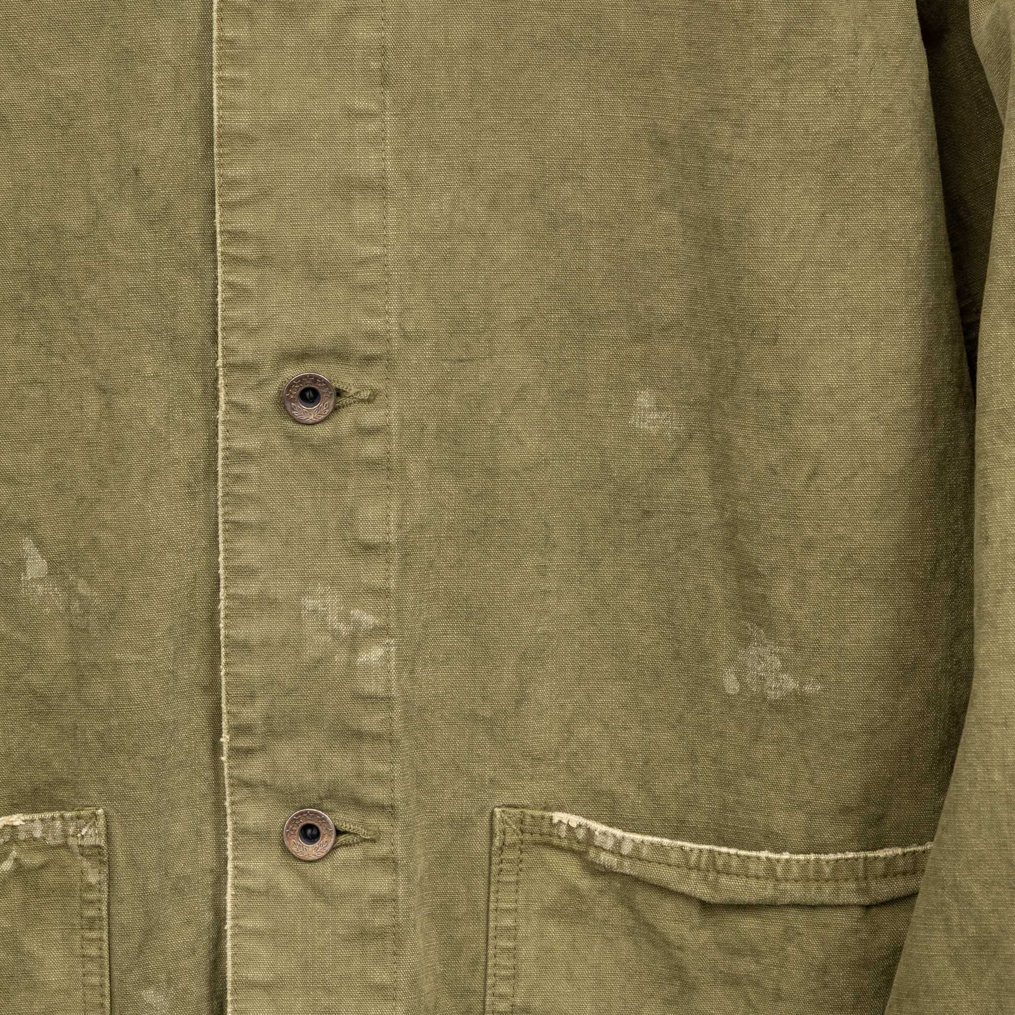 Full Count Tent Cloth Chore Jacket VE (Vintage Effect) Olive Drab - Image 3