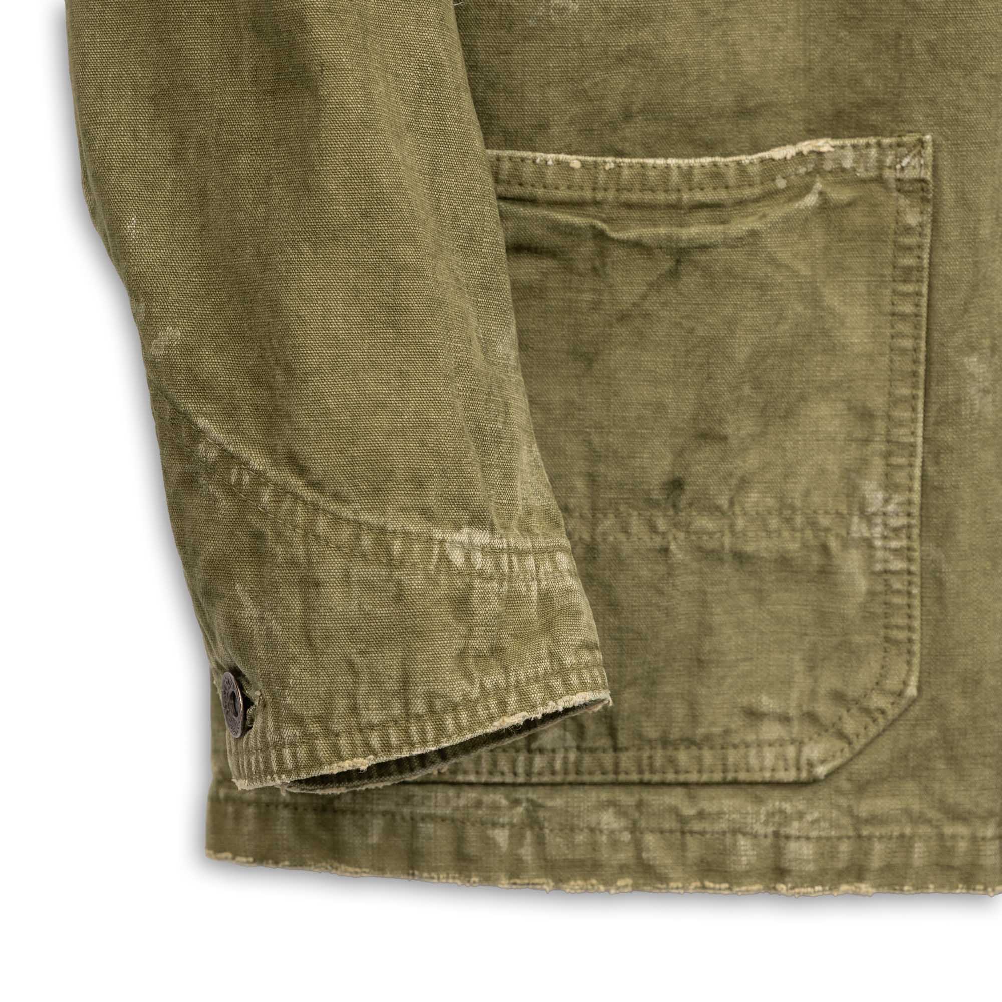 Full Count Tent Cloth Chore Jacket VE (Vintage Effect) Olive Drab - Image 4