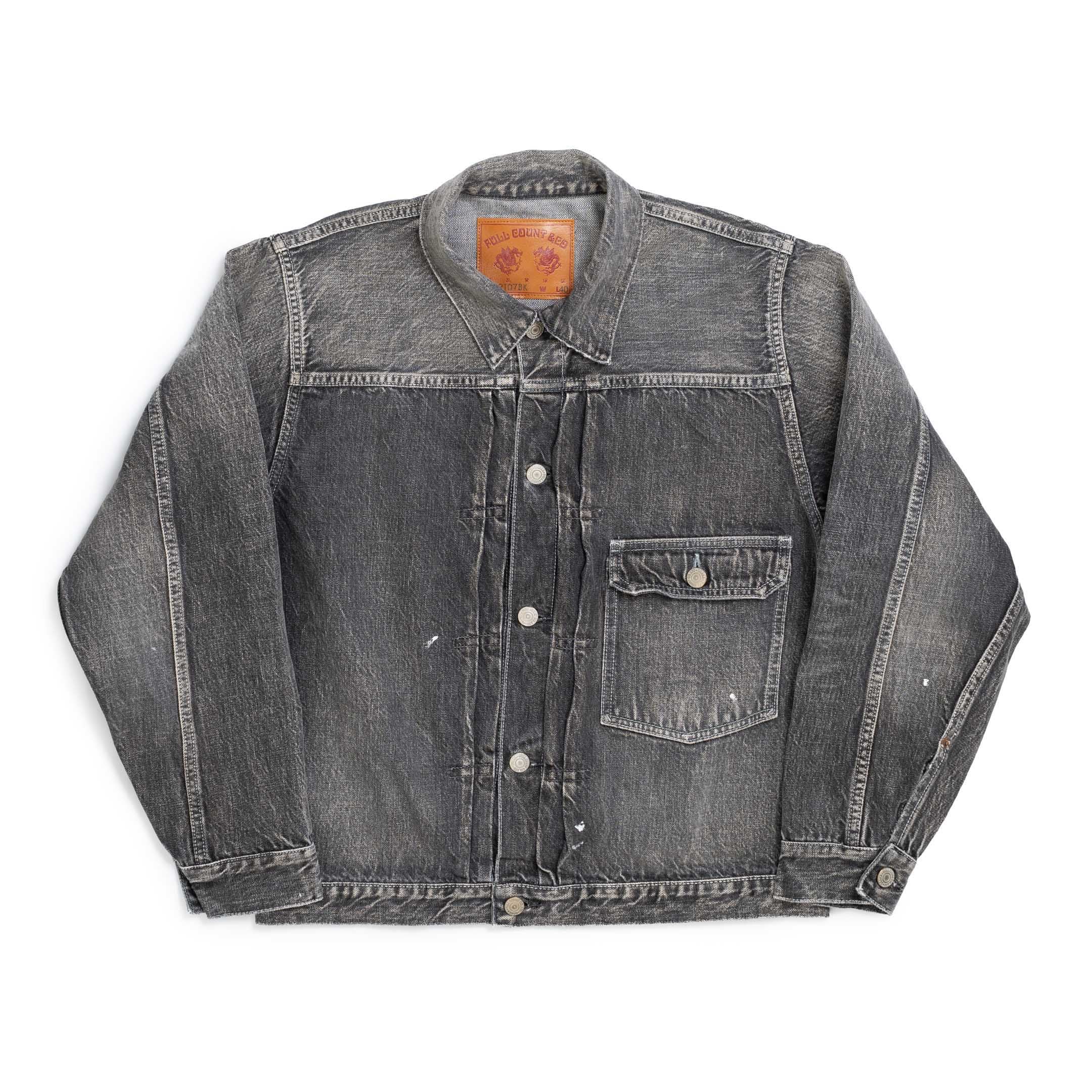 Full Count Type 1 Denim Jacket Dartford Black