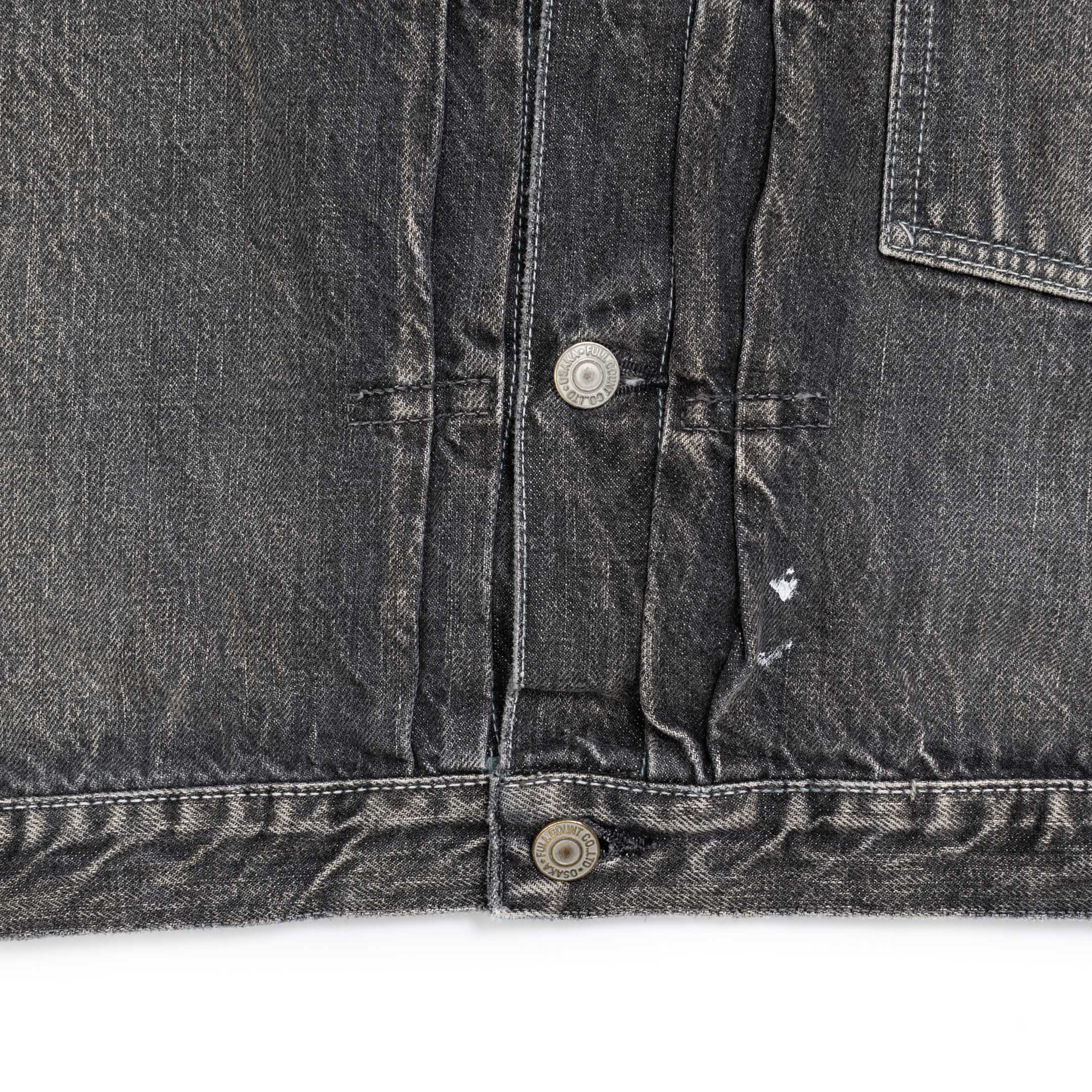 Full Count Type 1 Denim Jacket Dartford Black - Image 9