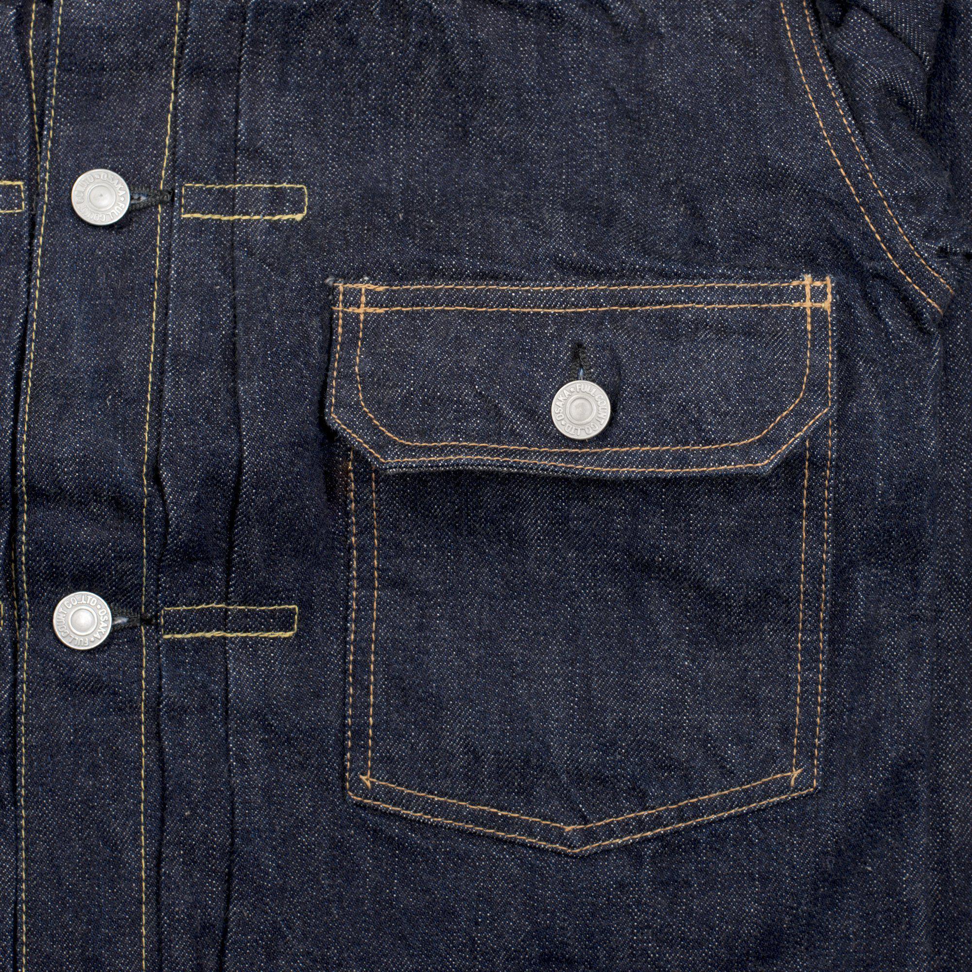Full Count 2107 Type I 13.75oz Denim jacket One Wash - Image 4