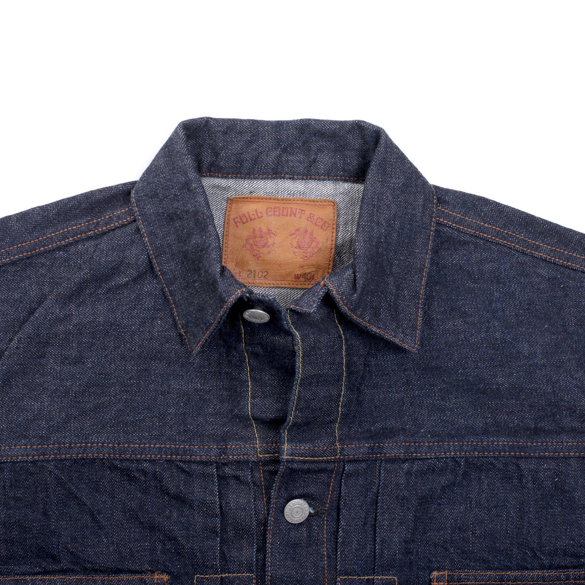 Full Count 2102 Type II 13.75oz Denim Jacket One Wash - Image 3