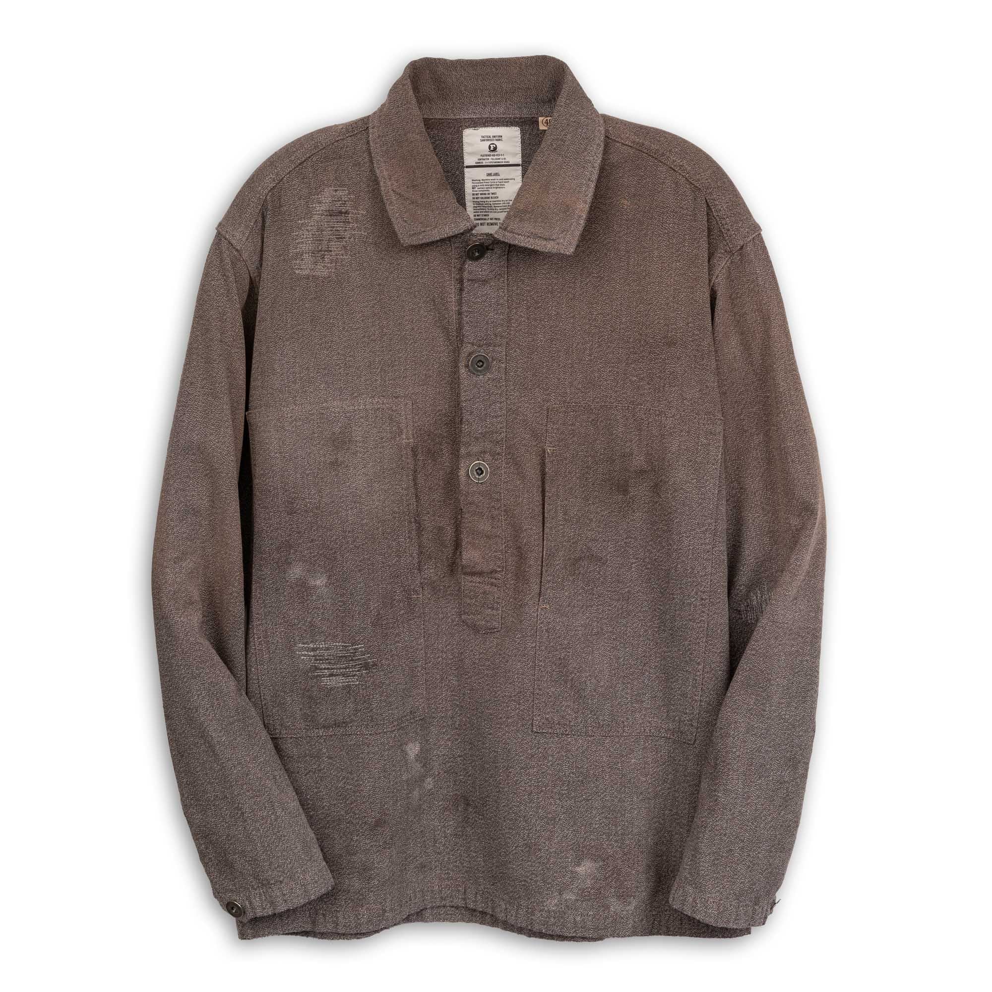 Full Count US Army Covert Chambray Pullover Shirt VE (Vintage Effect) Black
