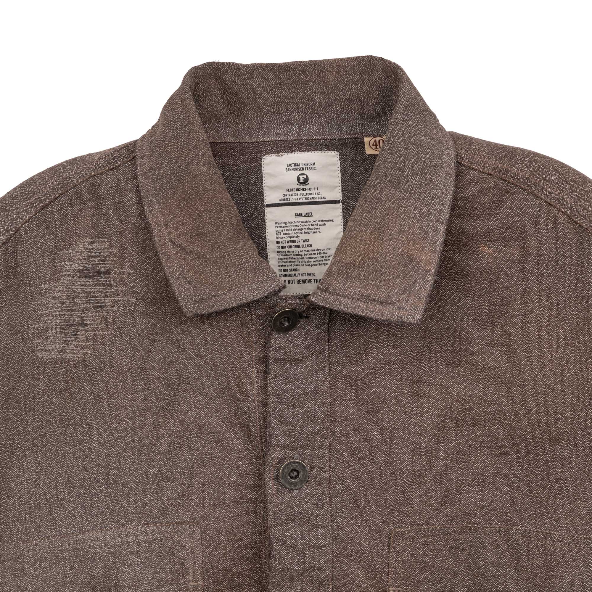 Full Count US Army Covert Chambray Pullover Shirt VE (Vintage Effect) Black - Image 2