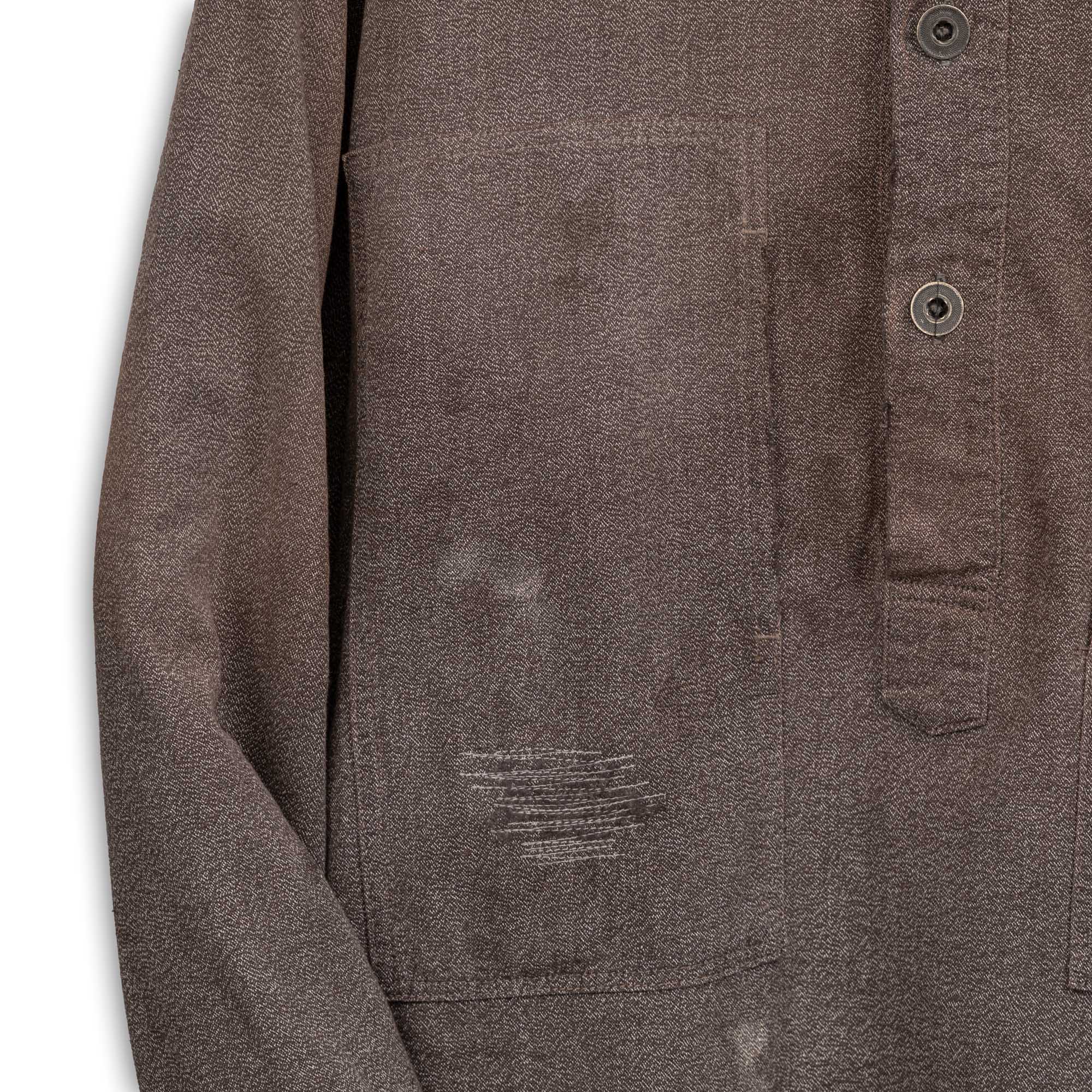 Full Count US Army Covert Chambray Pullover Shirt VE (Vintage Effect) Black - Image 4