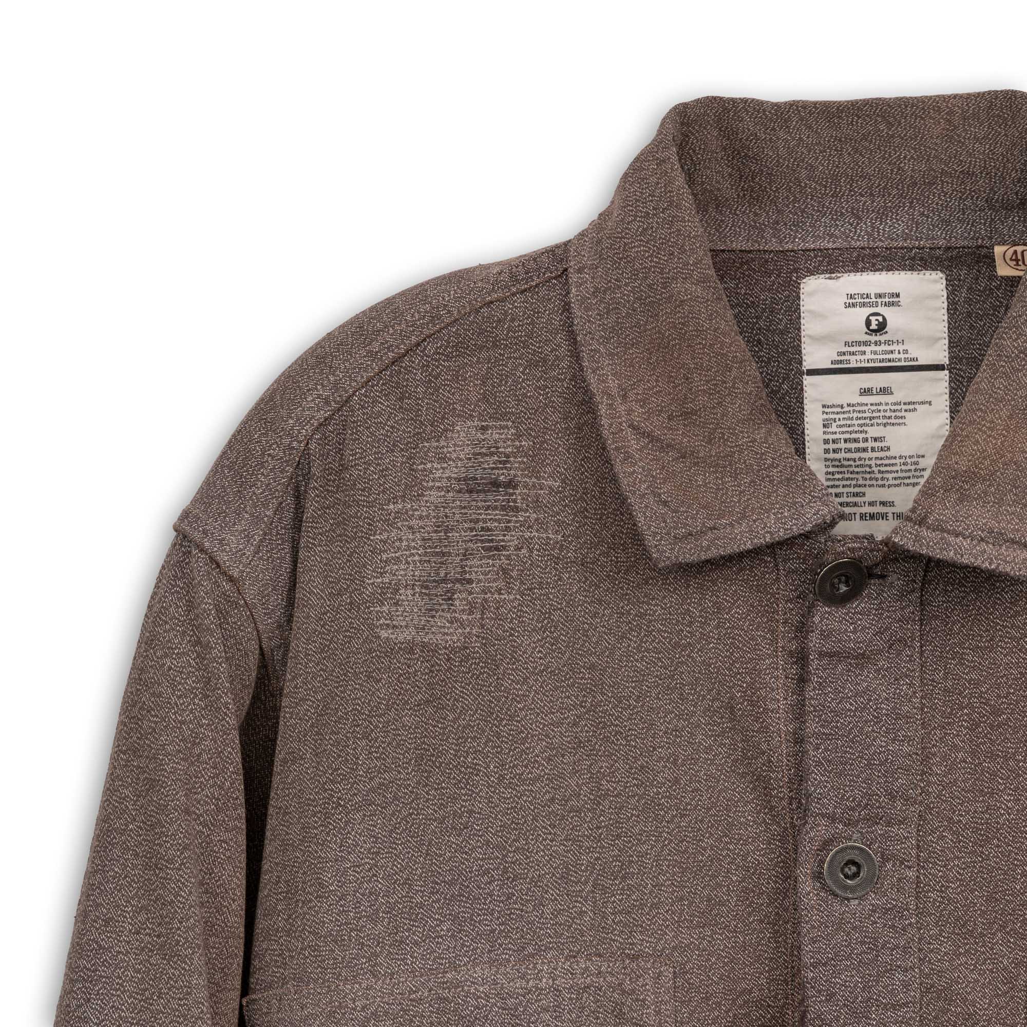 Full Count US Army Covert Chambray Pullover Shirt VE (Vintage Effect) Black - Image 5