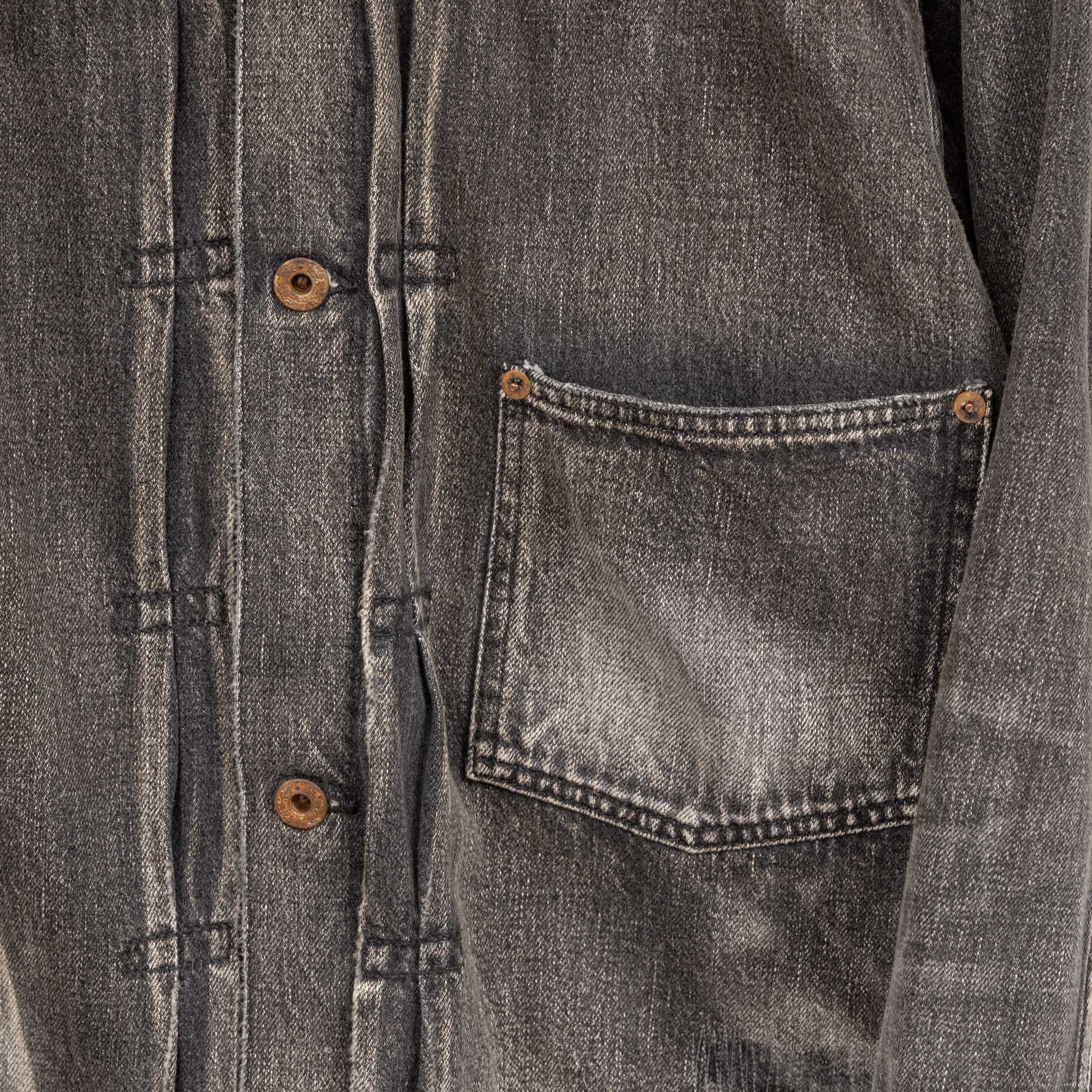 Full Count S2107 WWII Model 11.5oz Denim Jacket HW 'Master Of Reality' Black - Image 3