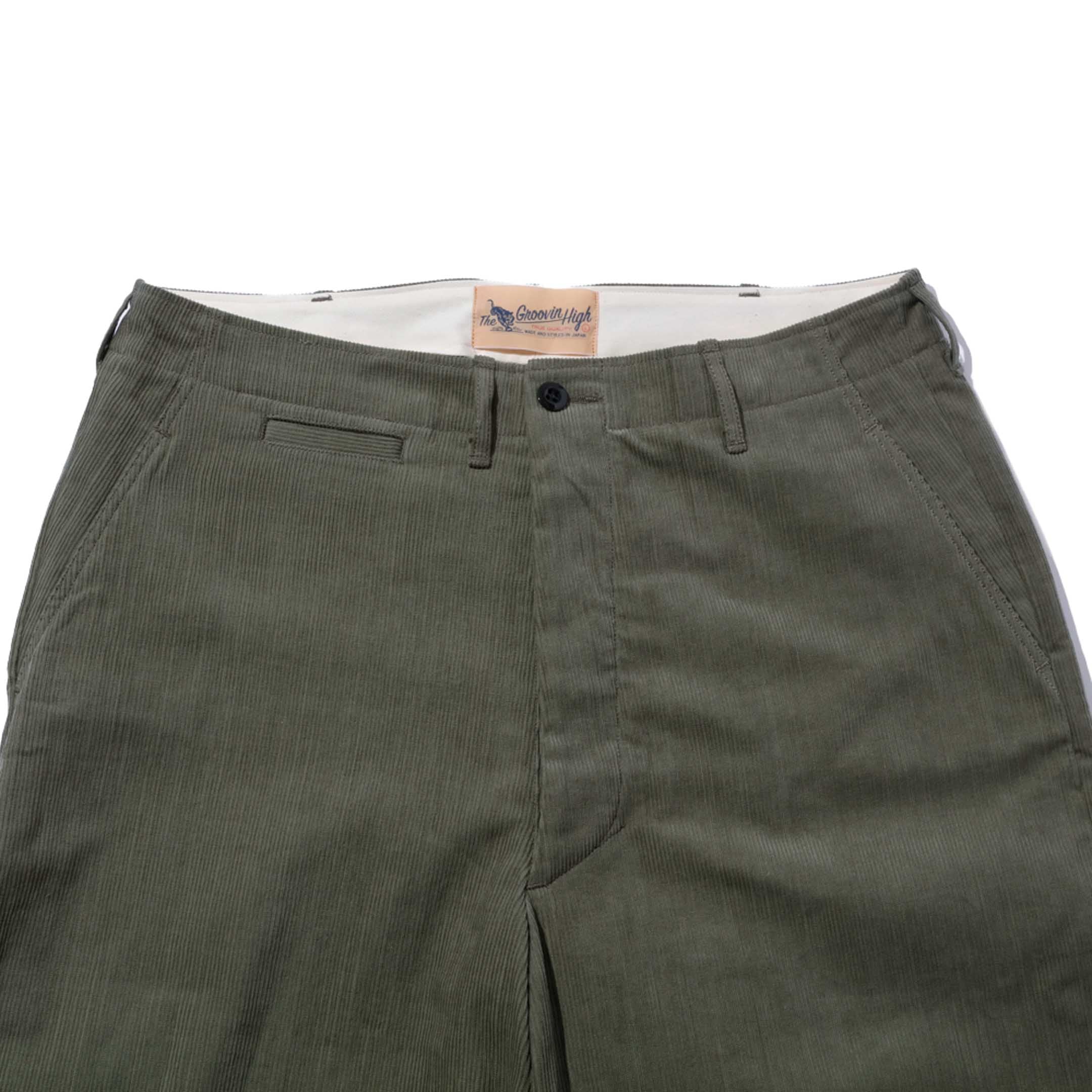 Groovin High M41 Corduroy Trousers Khaki - Image 3