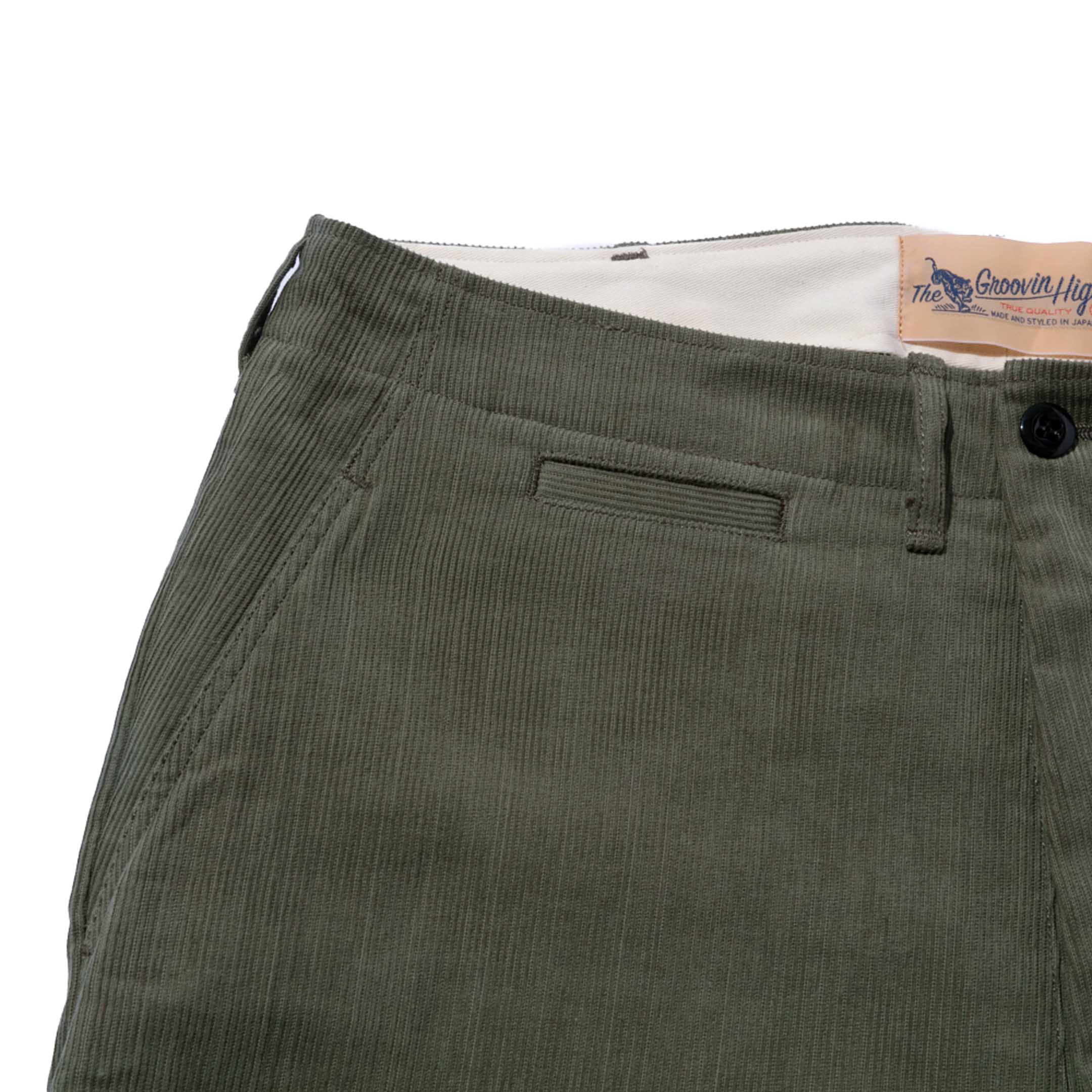 Groovin High M41 Corduroy Trousers Khaki - Image 4