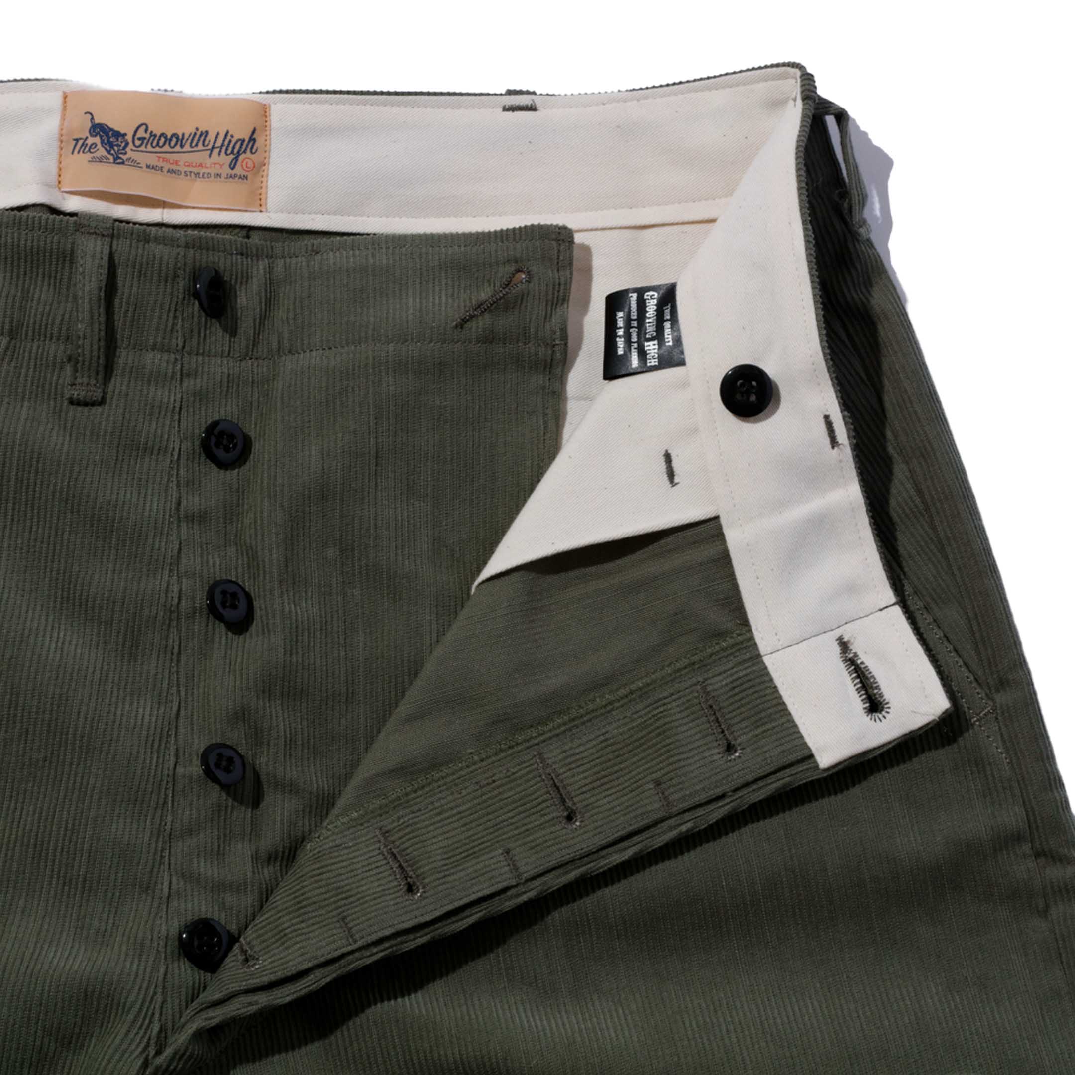 Groovin High M41 Corduroy Trousers Khaki - Image 6