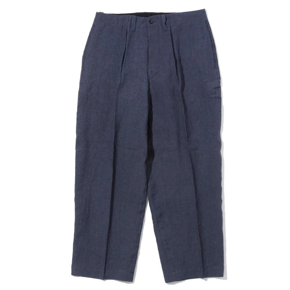 Haversack 60 Linen Poplin Wide Pants Navy