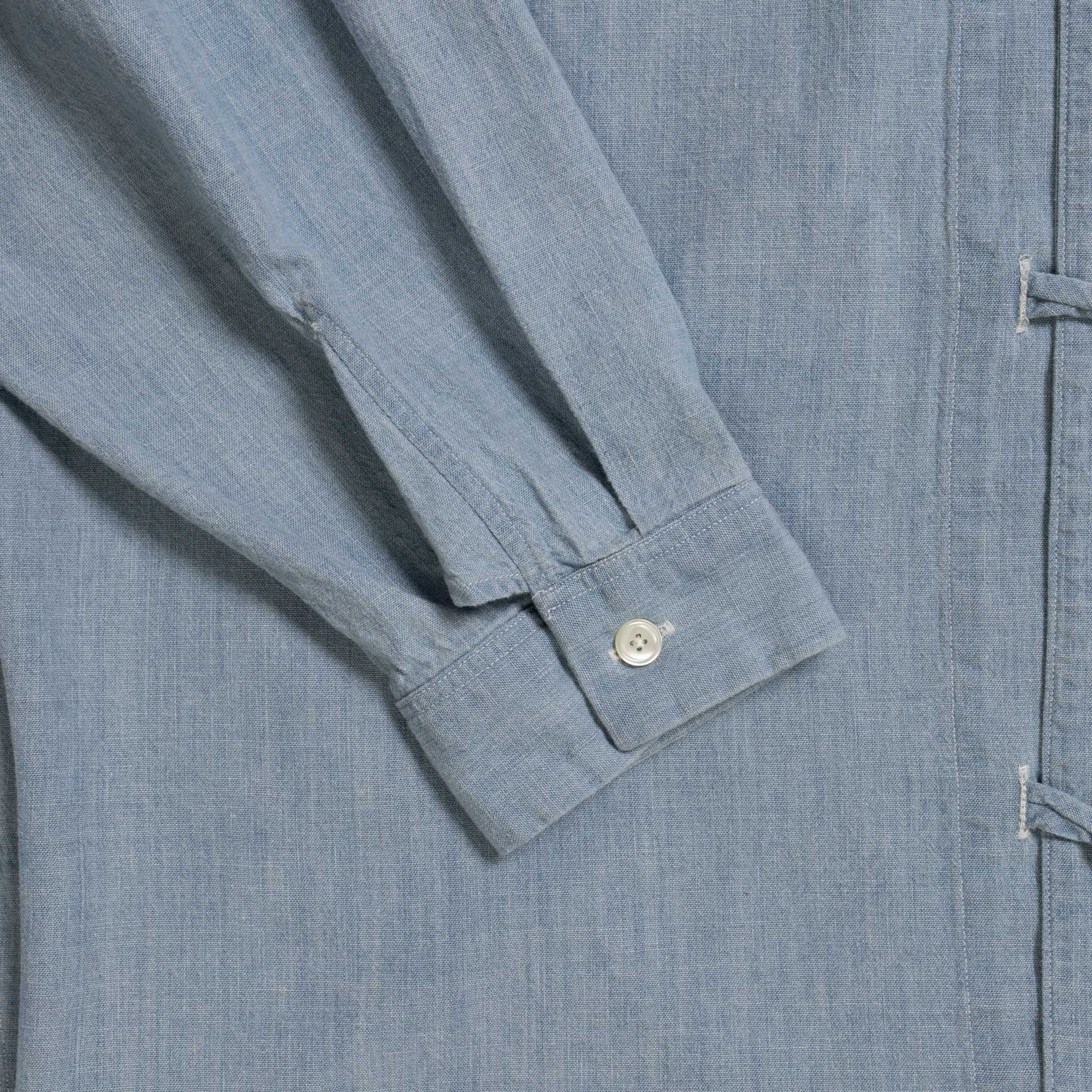 Haversack China Button Shirt Indigo - Image 5