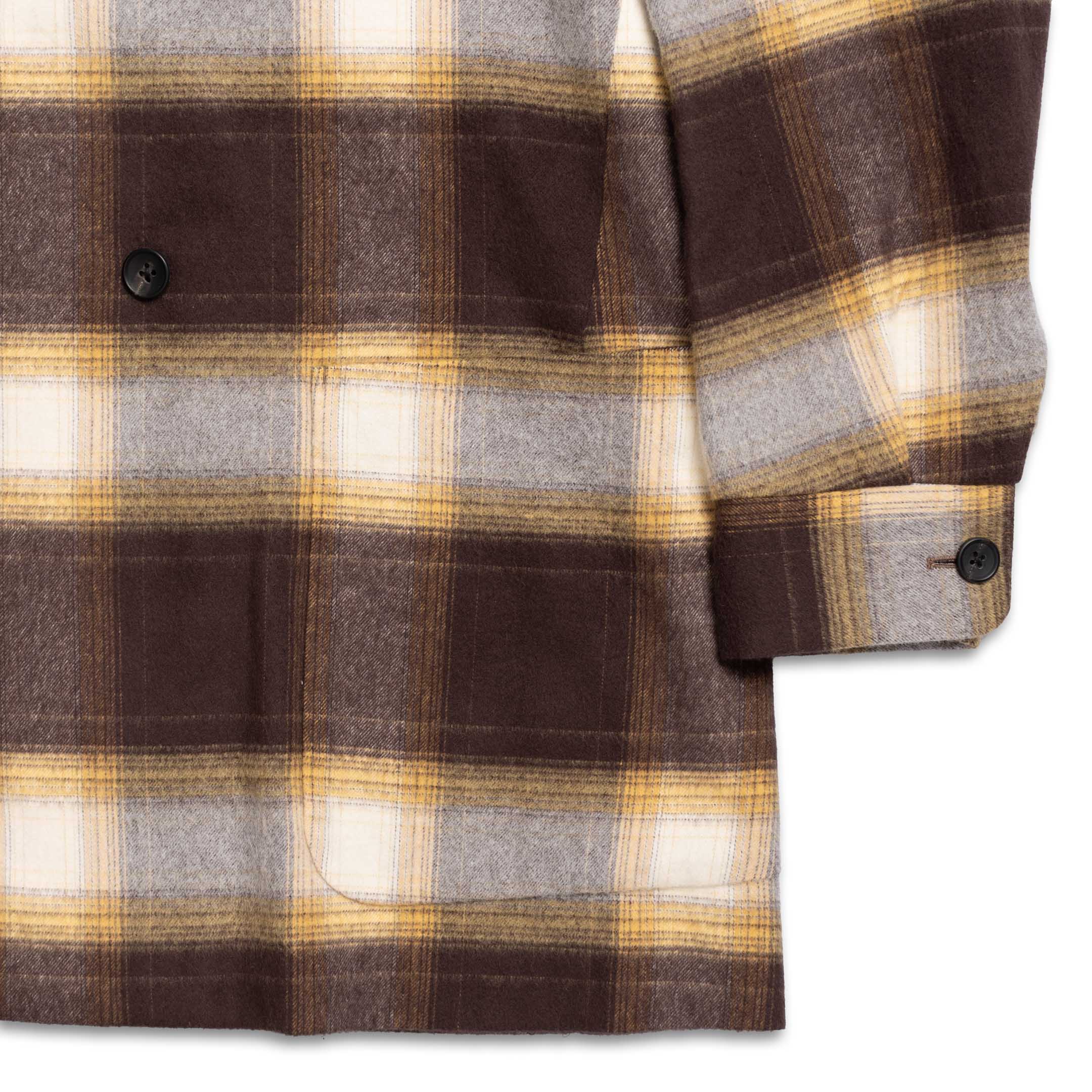 Haversack Double Breasted Jacket Ombre Check Brown - Image 4