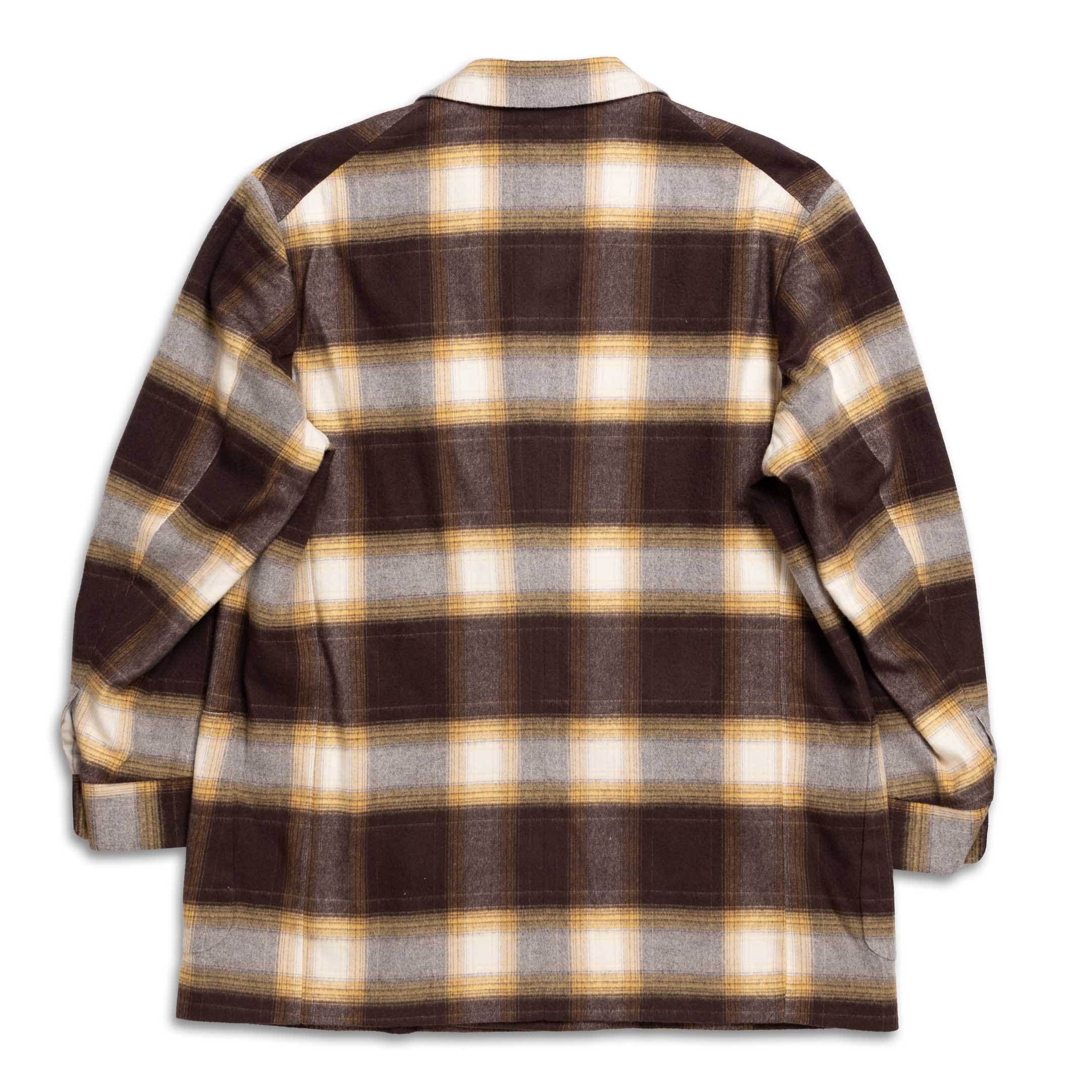 Haversack Double Breasted Jacket Ombre Check Brown - Image 6