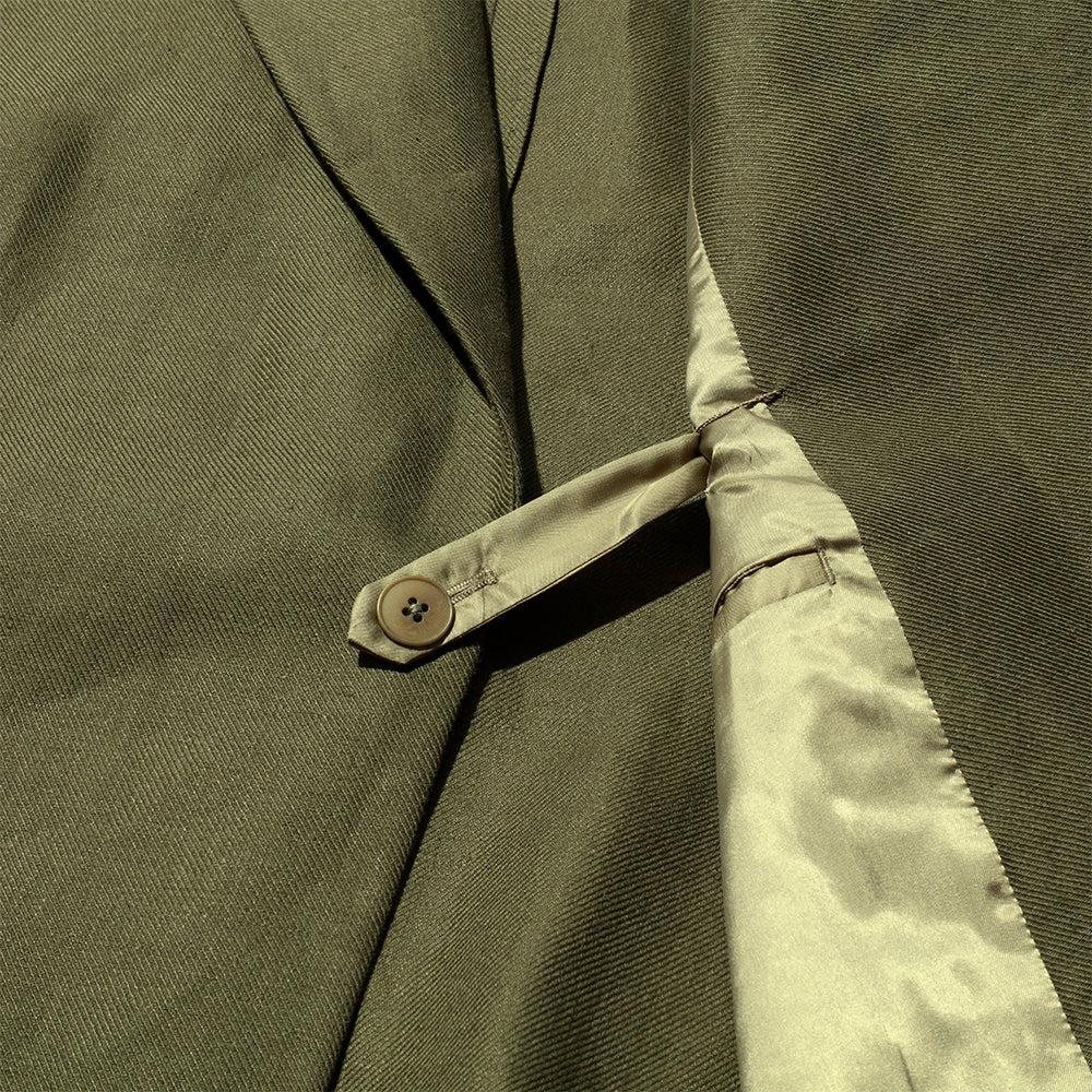 Haversack Double Breasted Linen Jacket Green - Image 3
