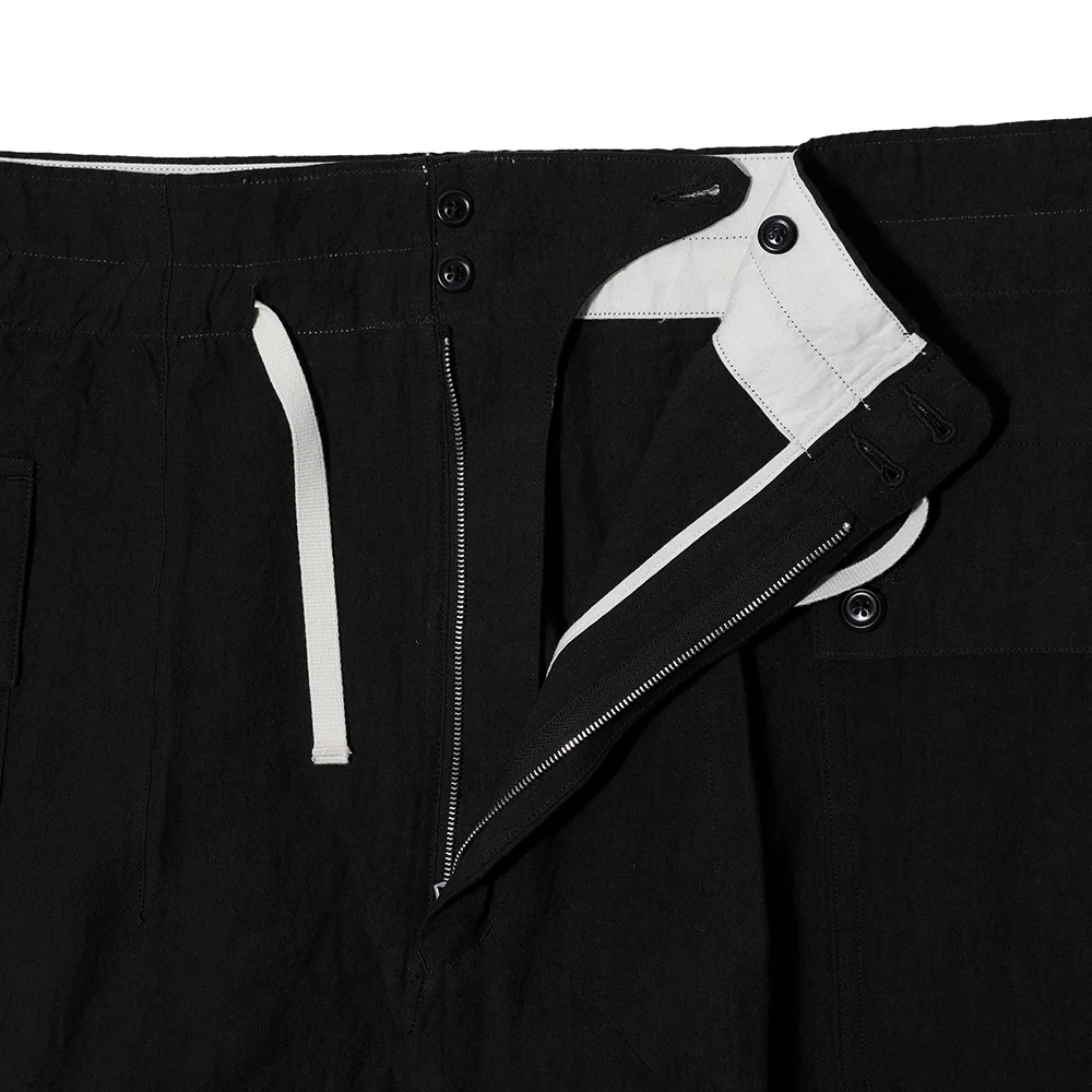 Haversack Linen Army Wide Trousers Black - Image 6