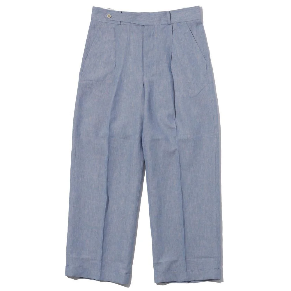 Haversack Linen Chambray Wide Pants Sax