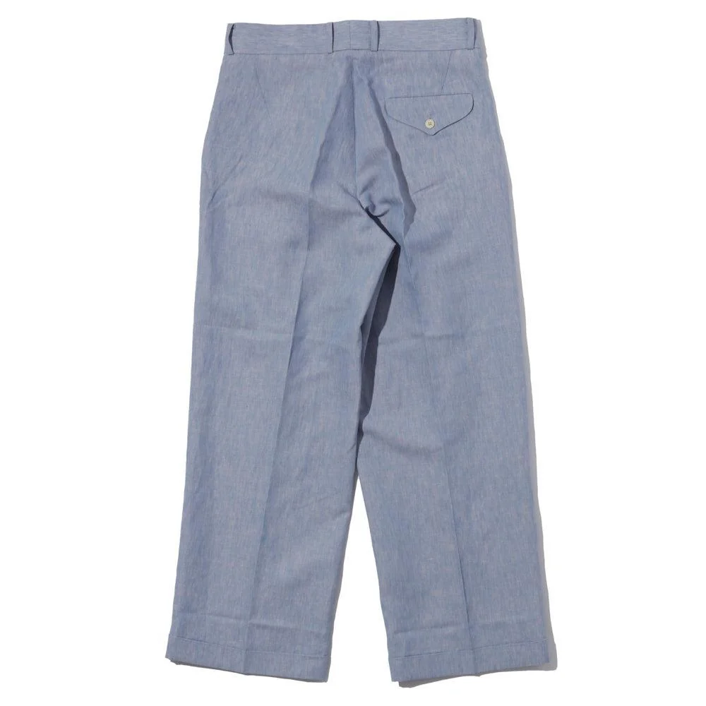 Haversack Linen Chambray Wide Pants Sax - Image 2