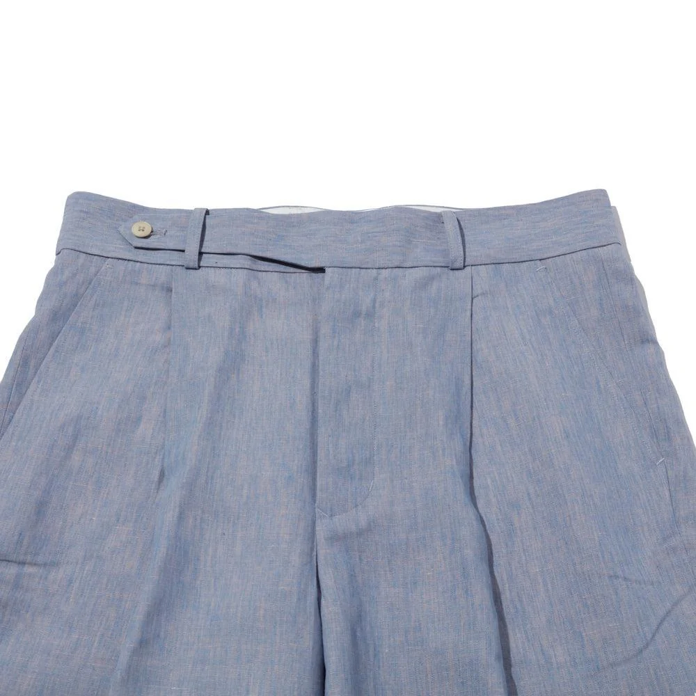 Haversack Linen Chambray Wide Pants Sax - Image 3