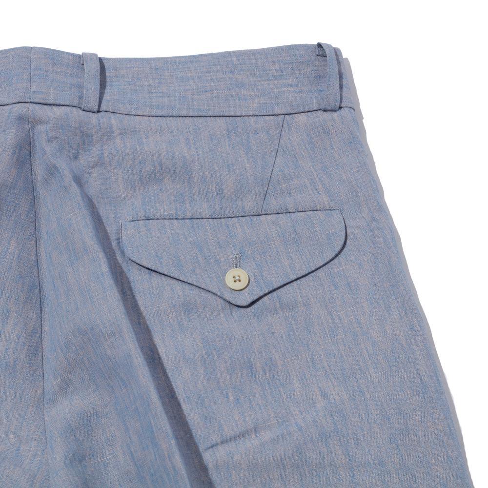 Haversack Linen Chambray Wide Pants Sax - Image 5