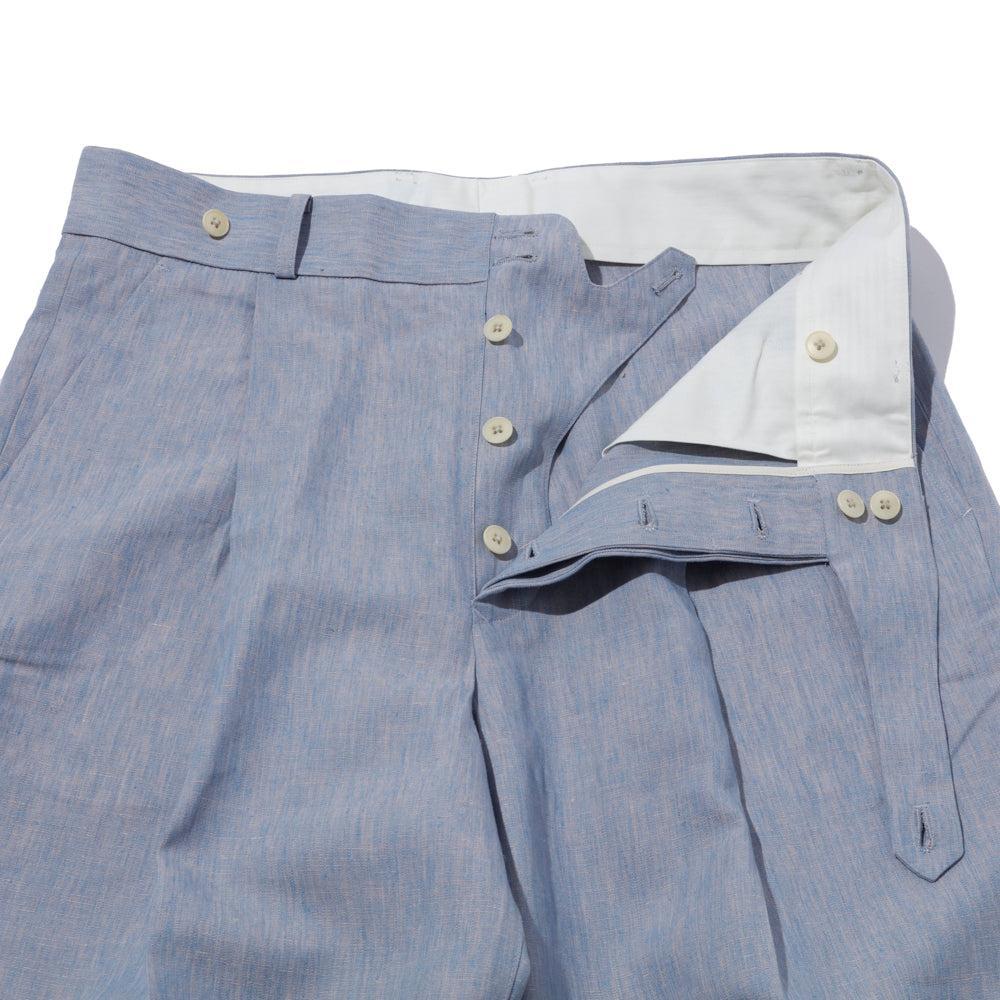 Haversack Linen Chambray Wide Pants Sax - Image 6