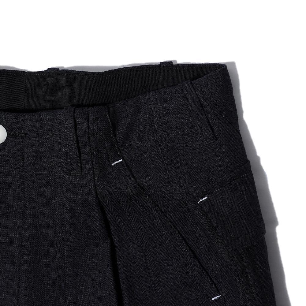 Haversack Linen/Cotton HBT Utility Trousers Black - Image 3