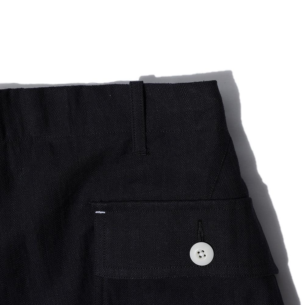 Haversack Linen/Cotton HBT Utility Trousers Black - Image 5