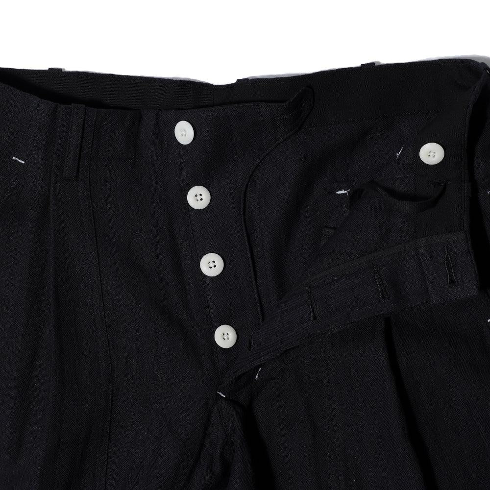 Haversack Linen/Cotton HBT Utility Trousers Black - Image 6