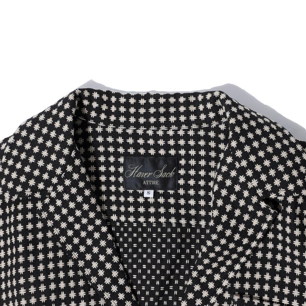 Haversack Sashiko Jacquard Pullover Shirt Black - Image 3