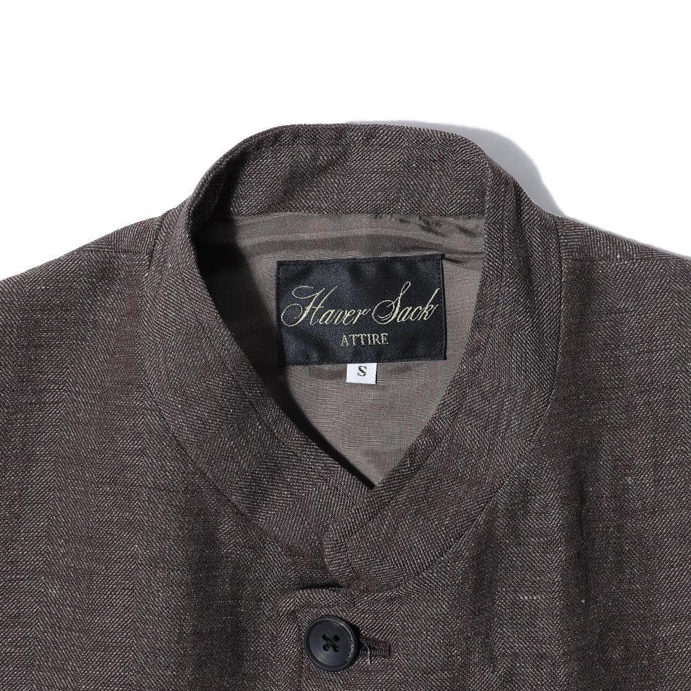 Haversack Stand Collar Jacket Brown - Image 2